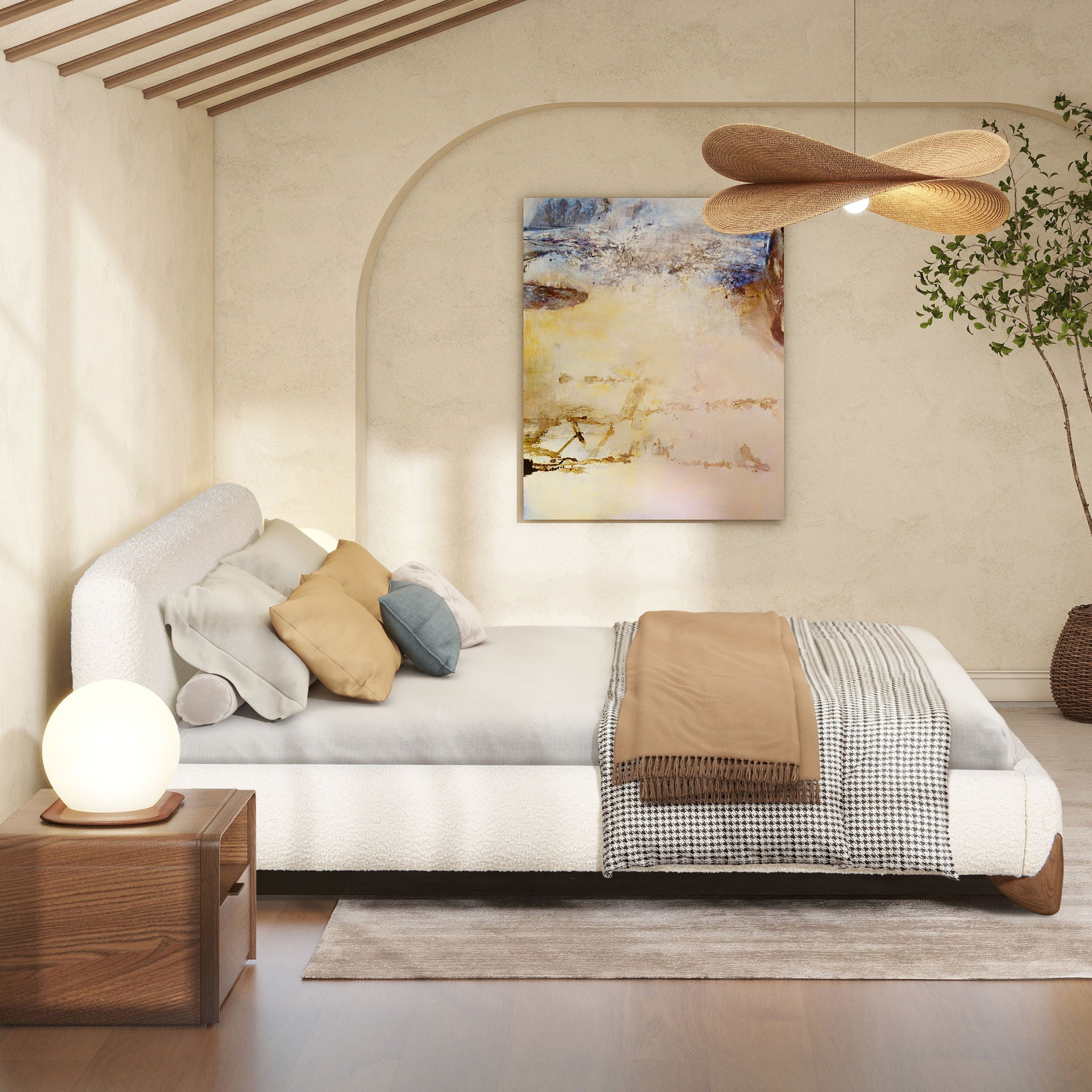 Alpine - Puffy Modern Platform Bed