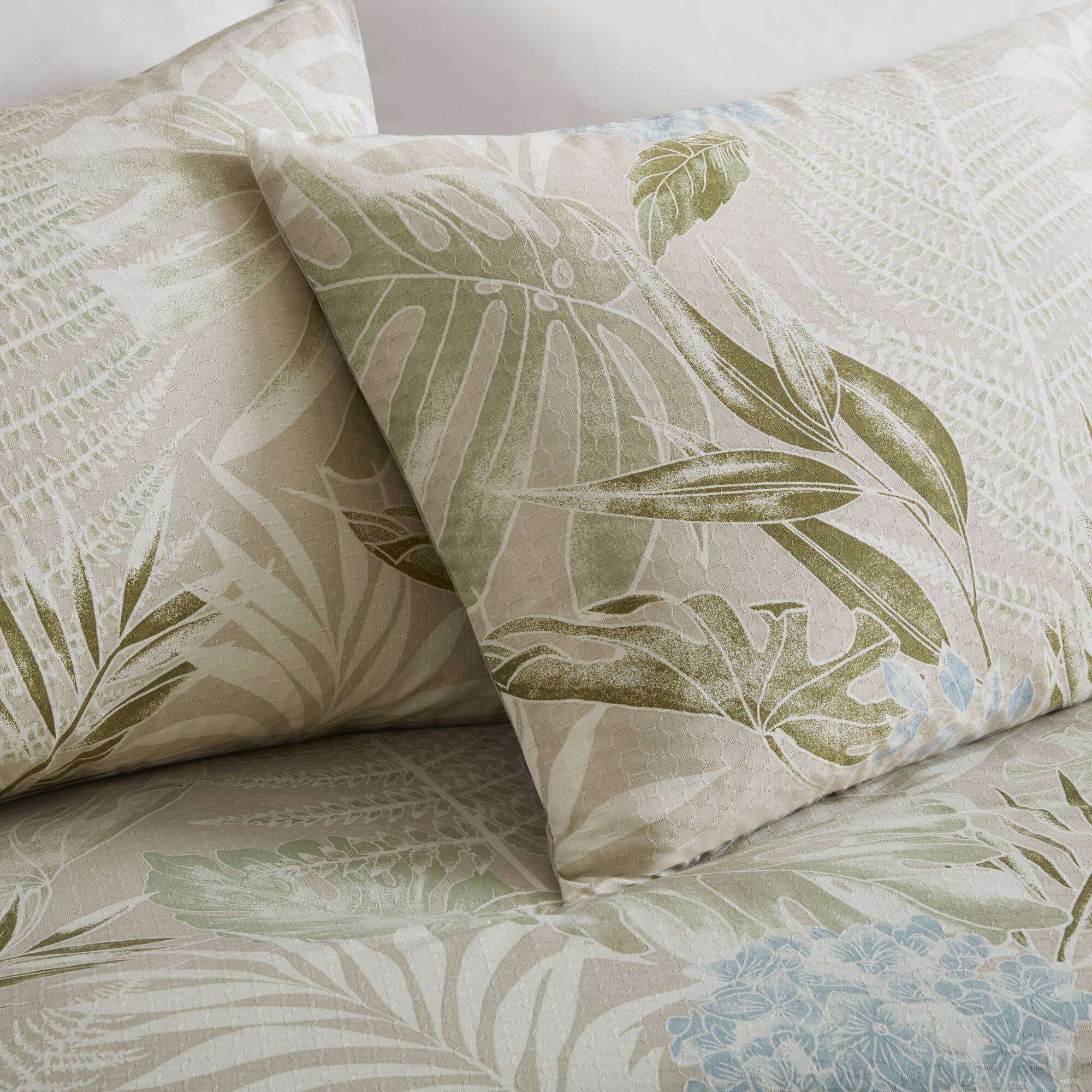 Kiawah Island - 6 Piece Queen Oversized Cotton Comforter Set With Throw Pillow - Taupe