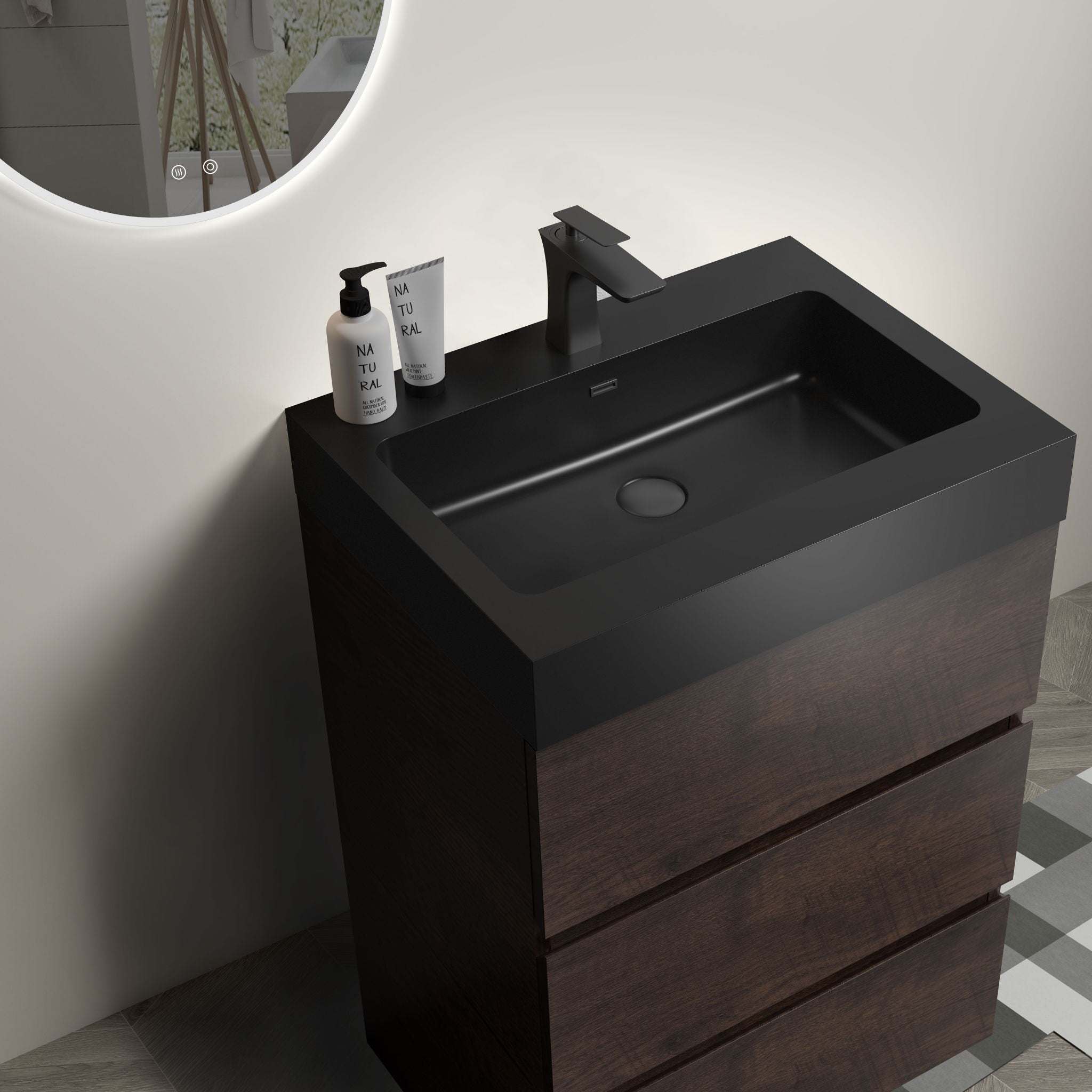Alice - Bathroom Vanity With Large Storage, Freestanding