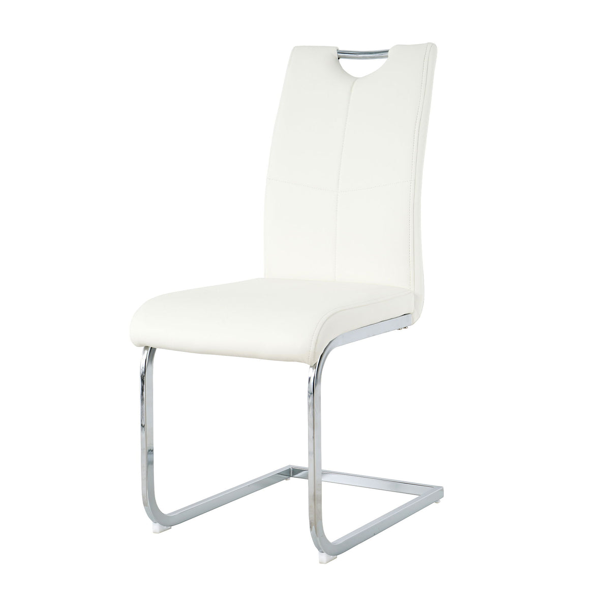 Modern Dining Chairs With Padded Seat And Metal Legs