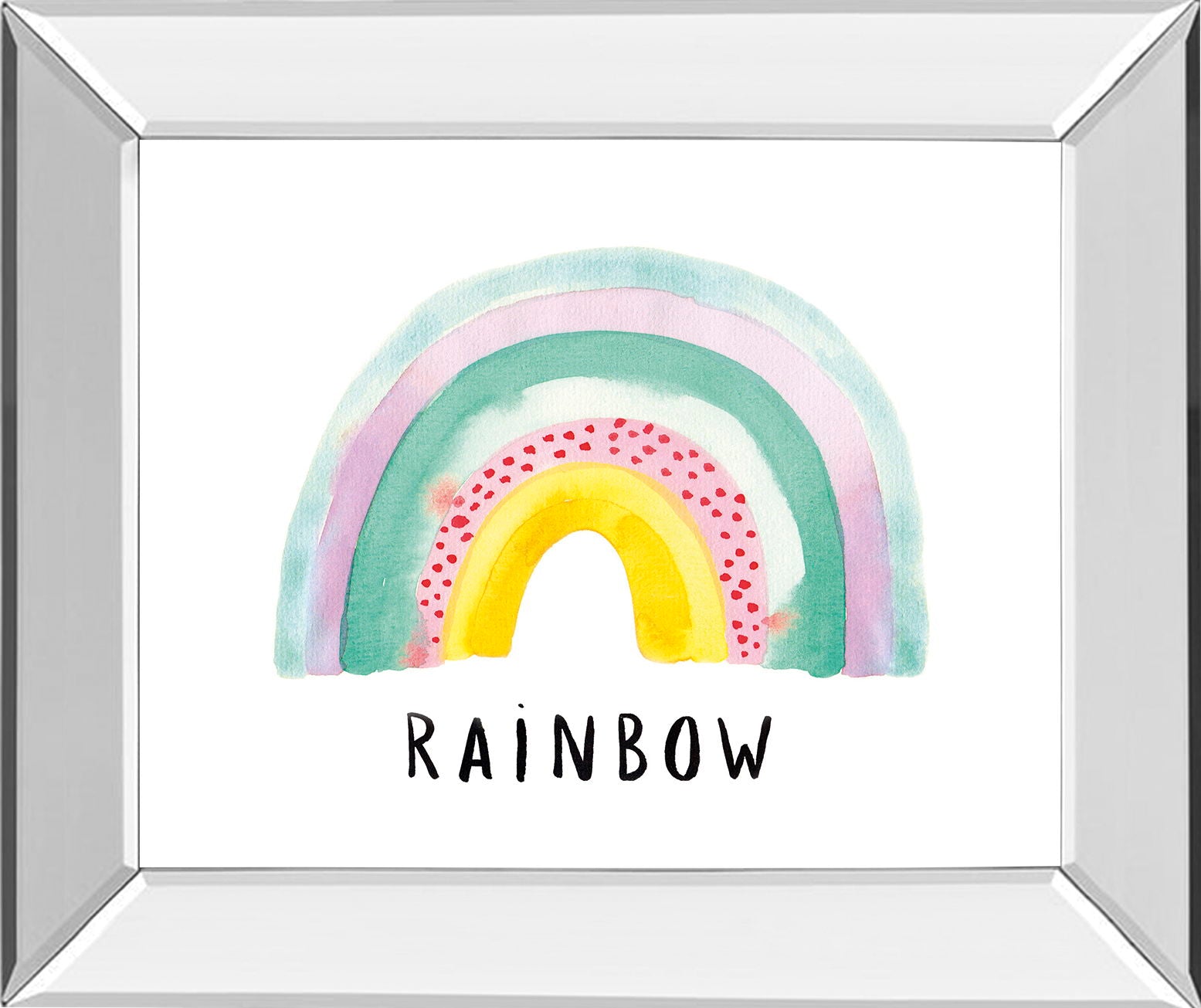 Rainbow Joy By Joelle Wehkamp - Mirror Framed Print Wall Art - White