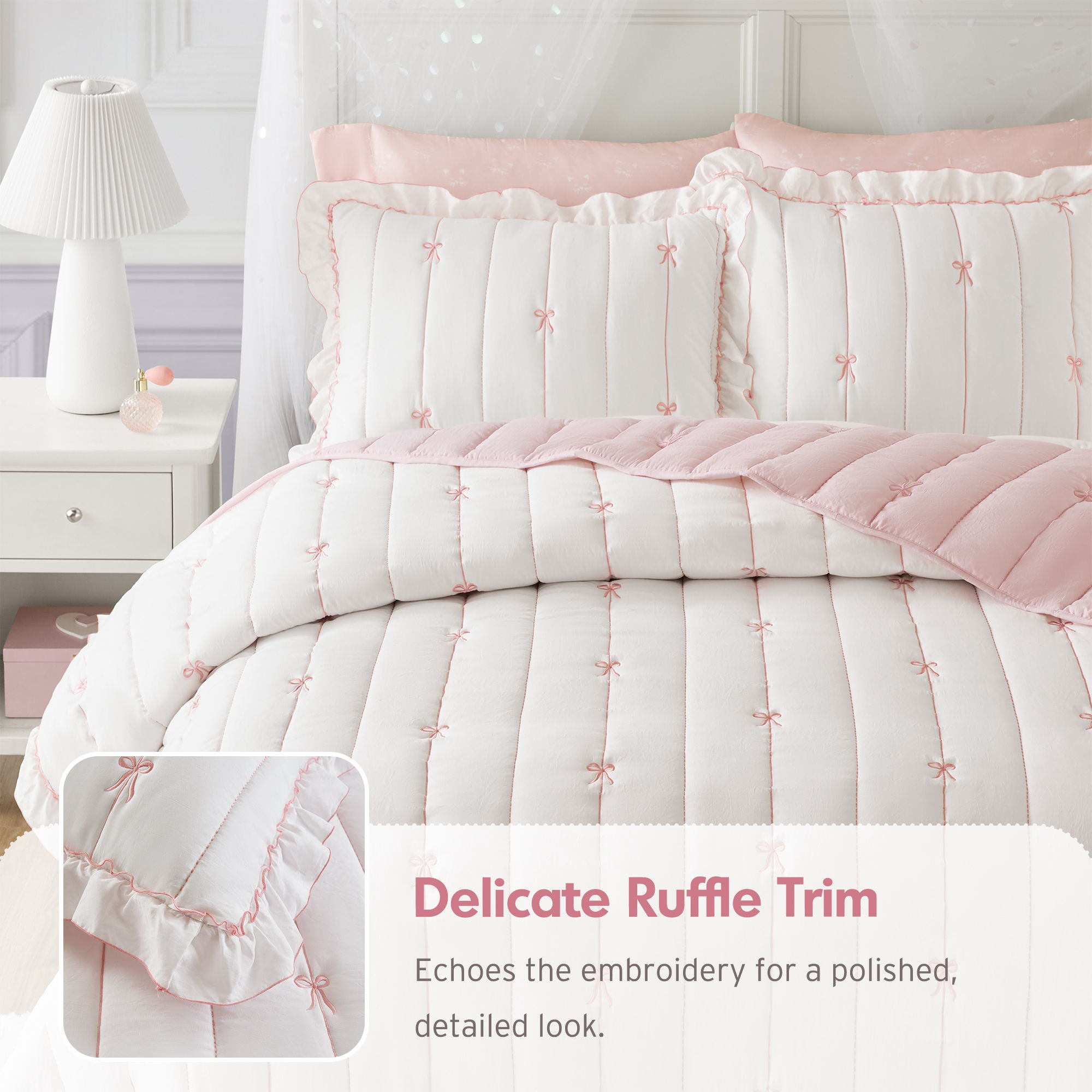 Liv - Quilt Set - Pink