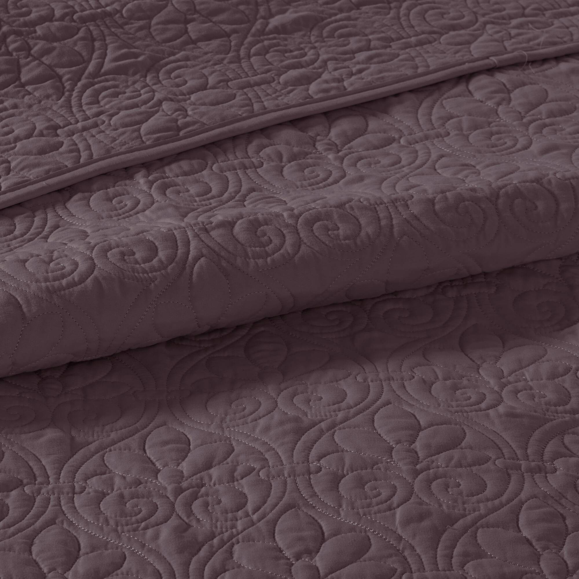 Quebec - King Reversible Bedspread Set - Purple