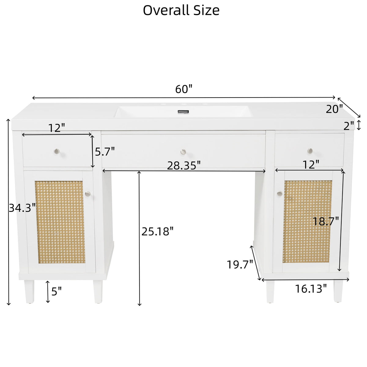 Bathroom Vanity With Sink, Spacious Storage Cabinet