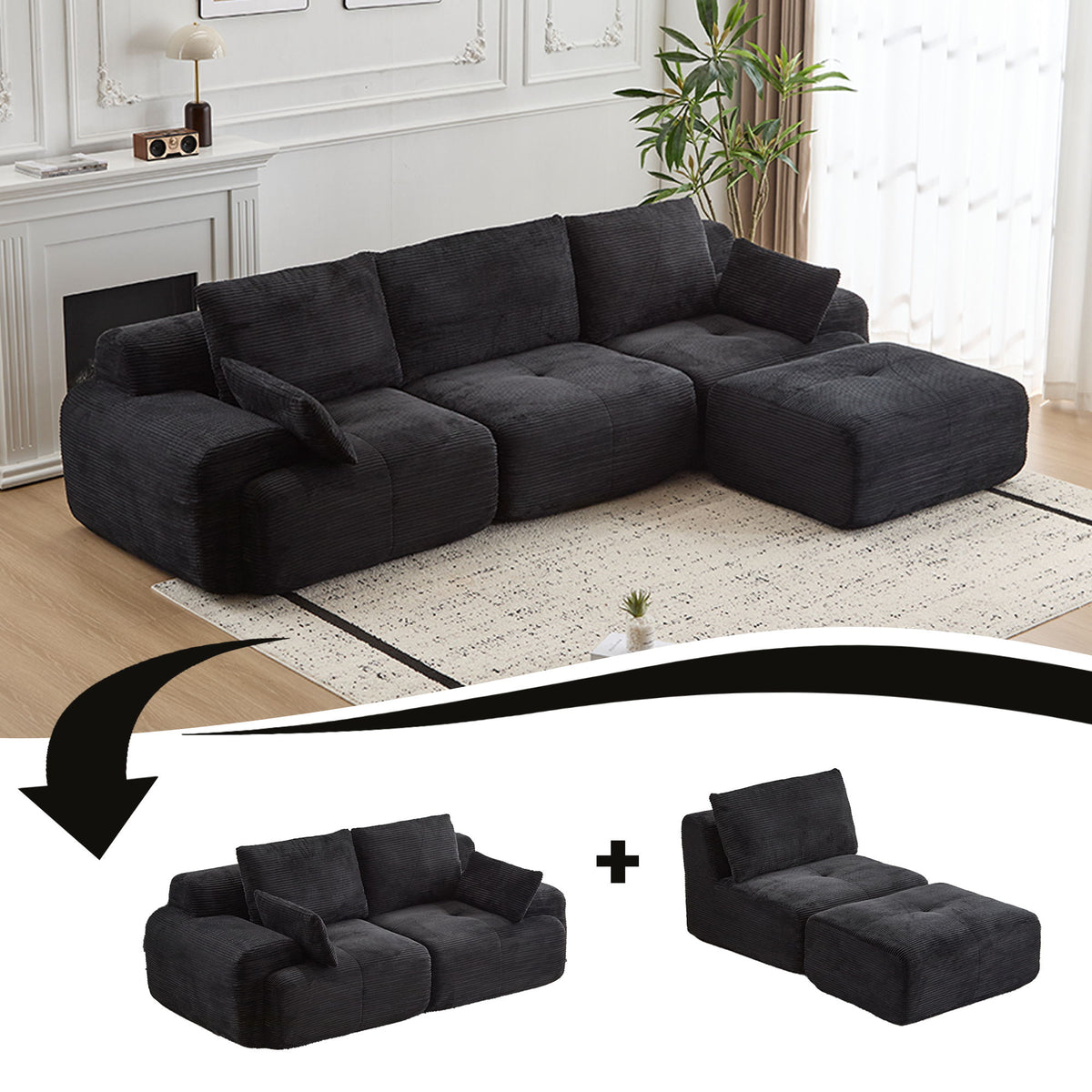 Compressed Sofa, Large Sectional Couches For Living Room