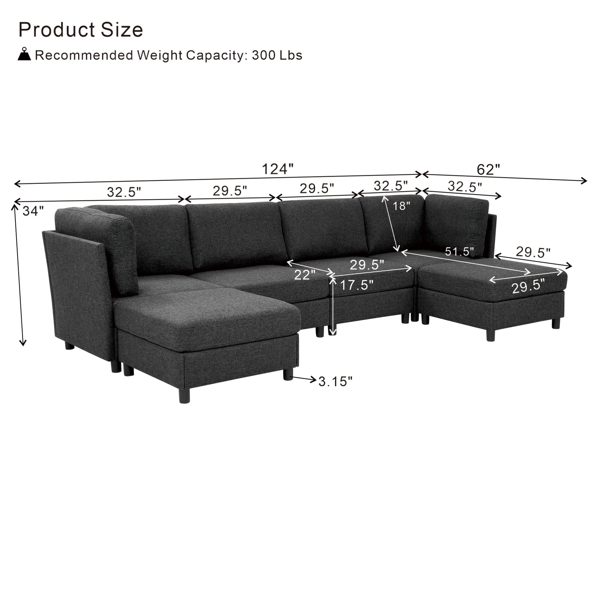 Modern Modular Sofa For Living Spaces