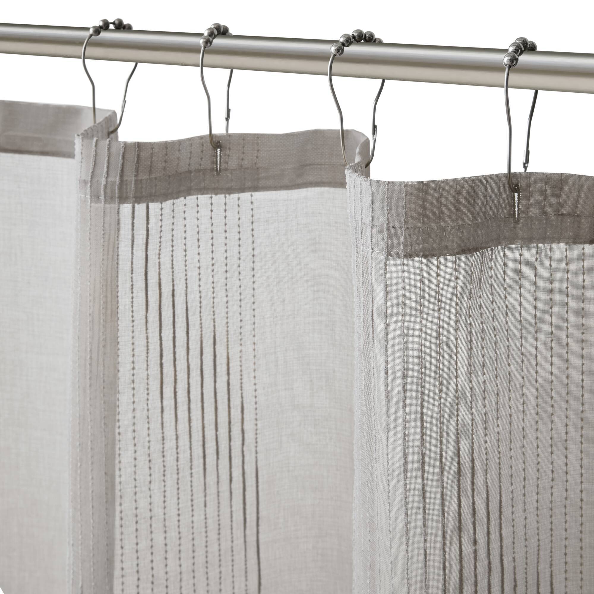 Anna - Sheer Shower Curtain - Gray