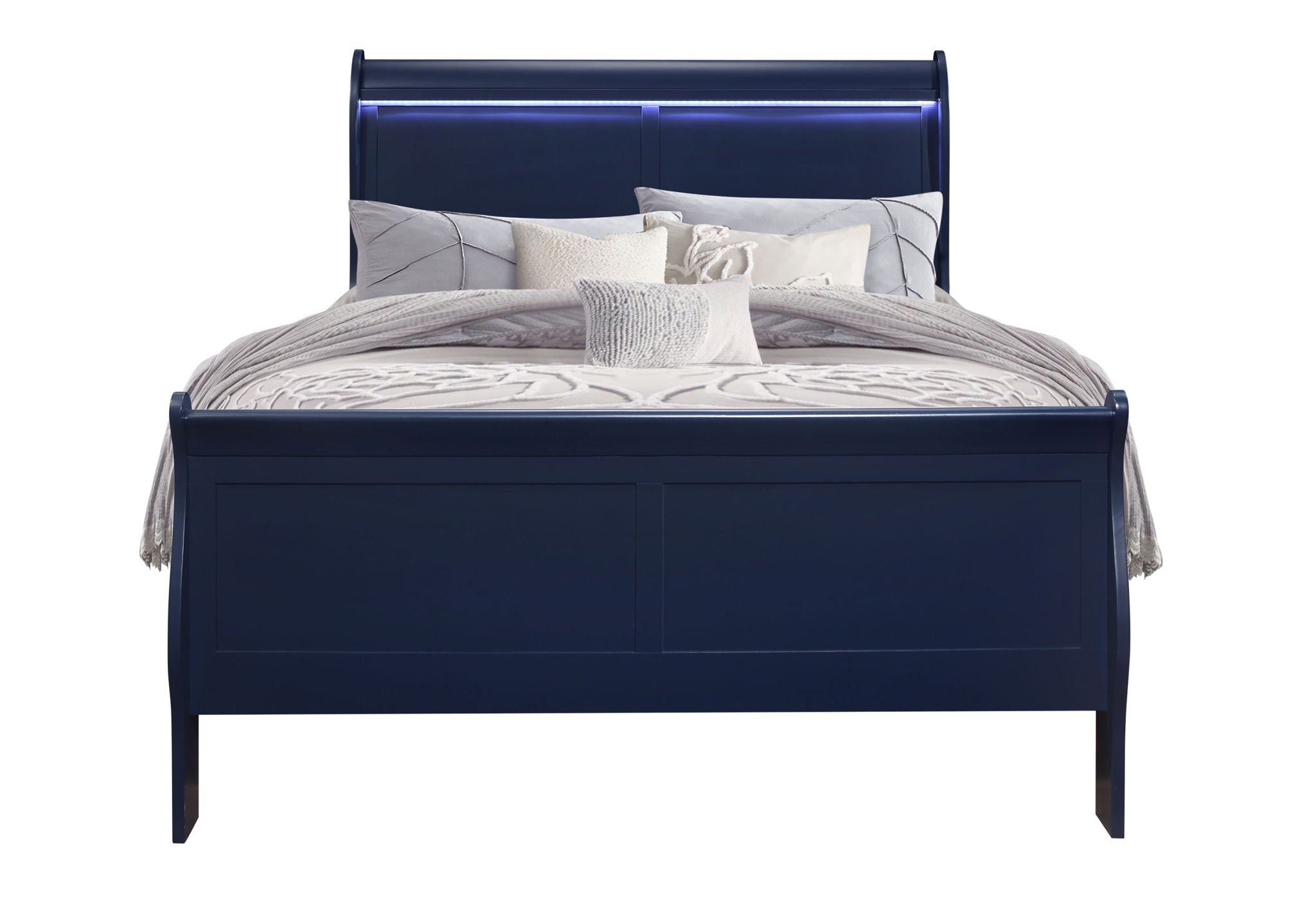 Charlie - Full Bed With LED Headboard & Footboard - Blue