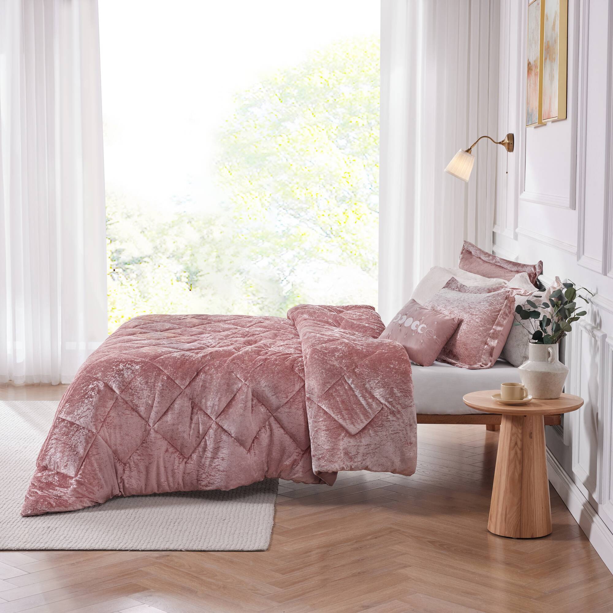 Felicia - Twin Comforter Set - Blush