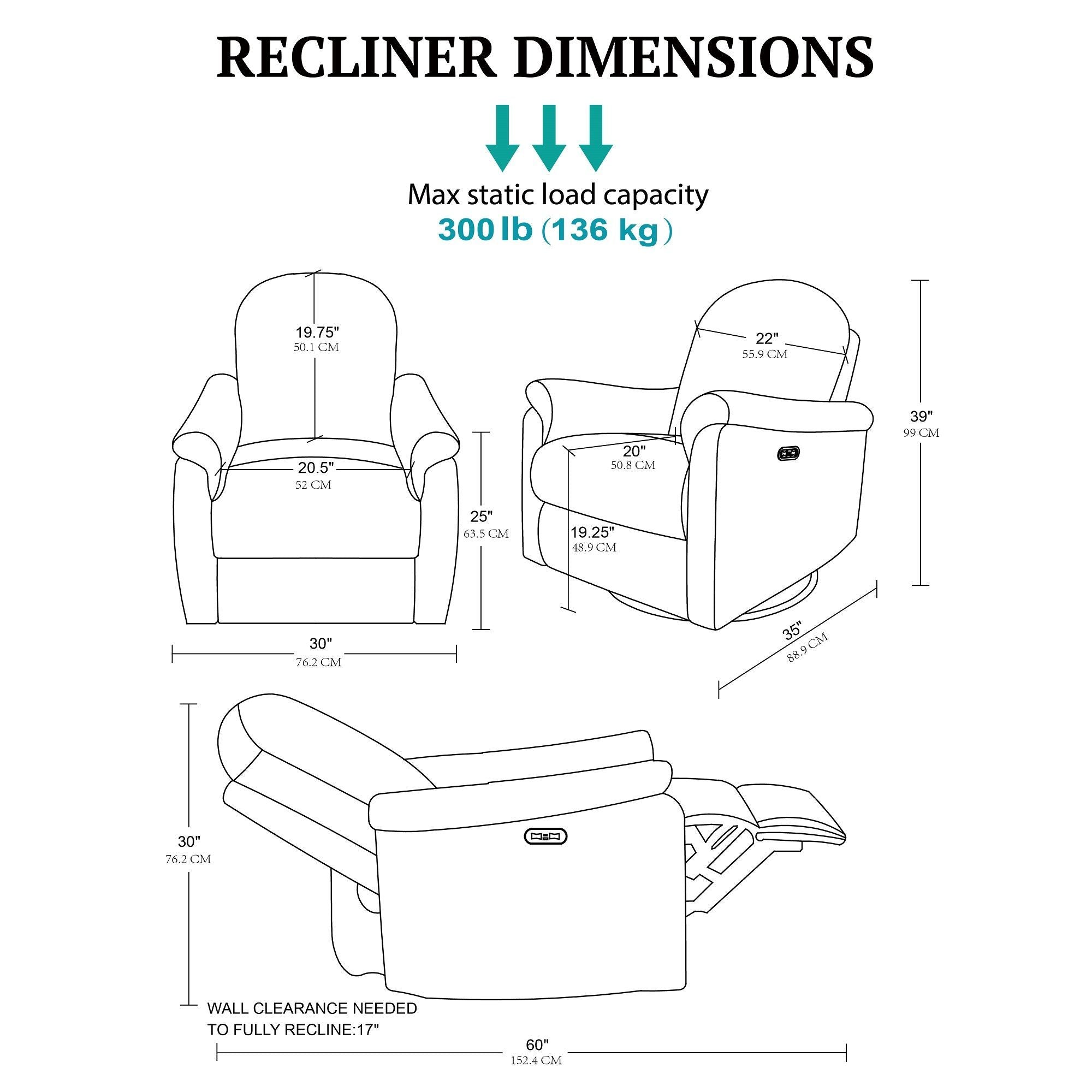 Elio - Power Recliner - Light Gray