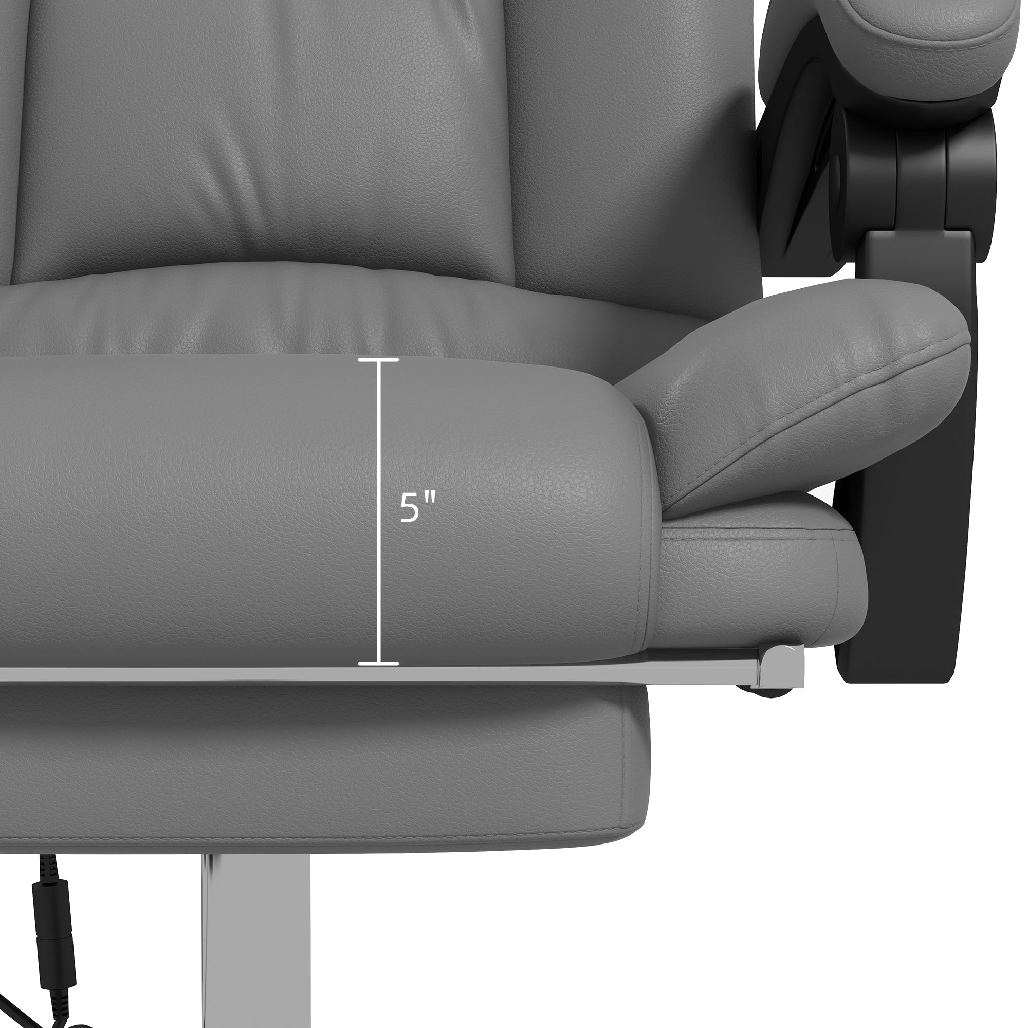 Vinsetto Vibration Massage Office Chair with Heat, Footrest, Gray