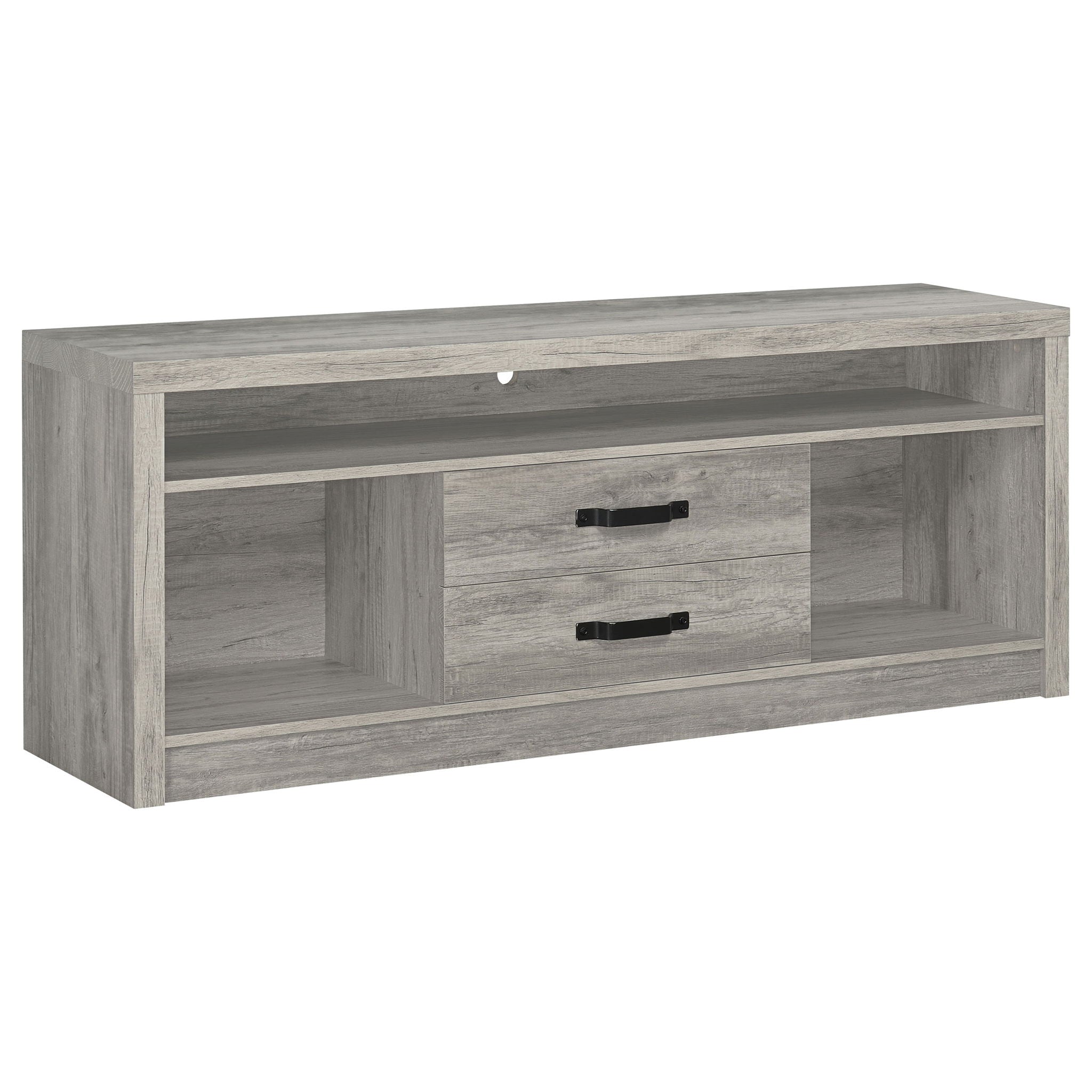 Bergeron - 2 Drawer TV Stand - Driftwood
