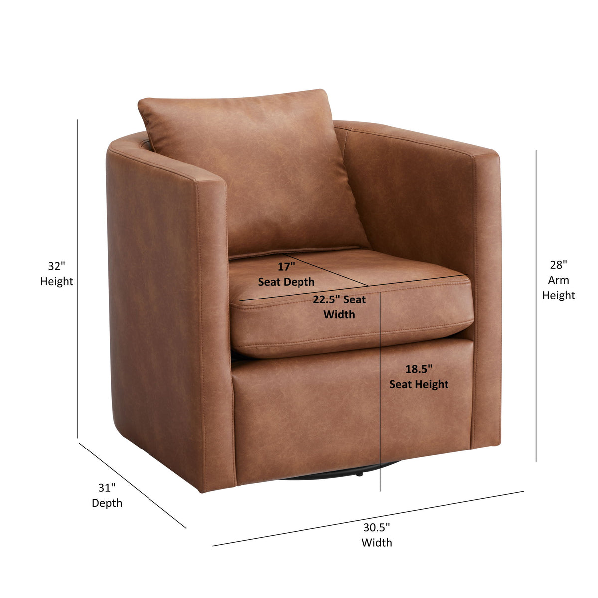 Sutton - Swivel Barrel Chair