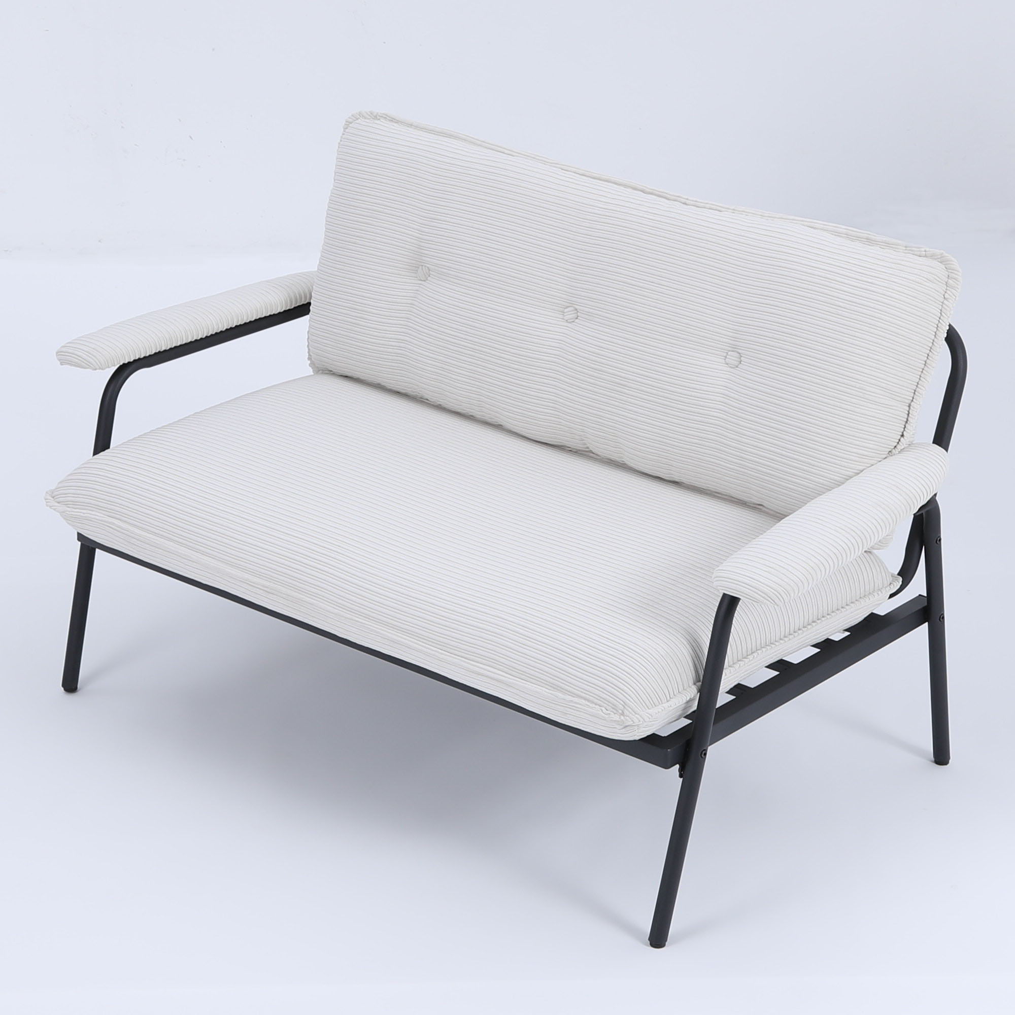 Modern Metal Frame Sofa With Sponge Filling For Compact Spaces And Versatile Use