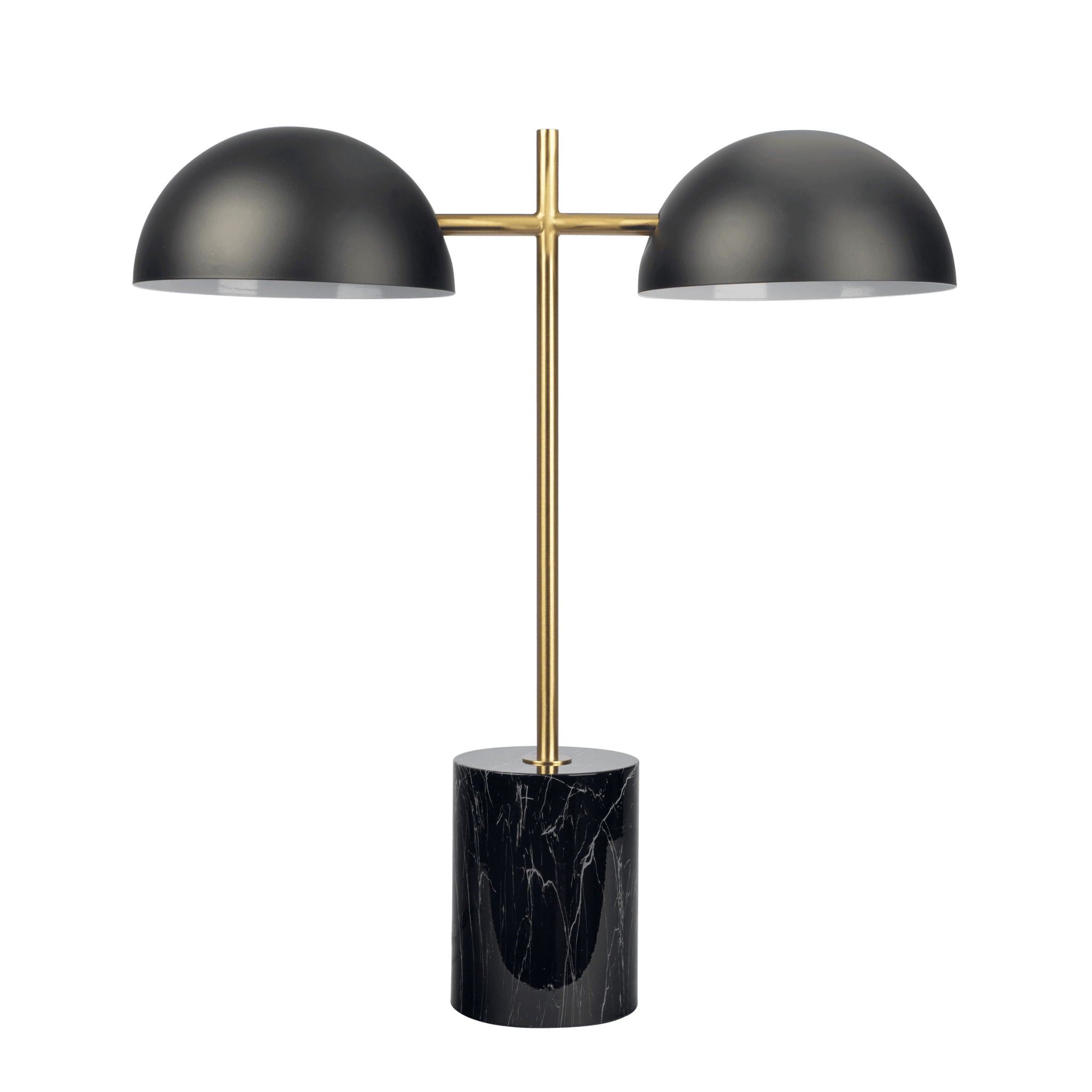Nova - Hydro Table Lamp With On / Off Switch Double Lamp - Black / Gold / Marble