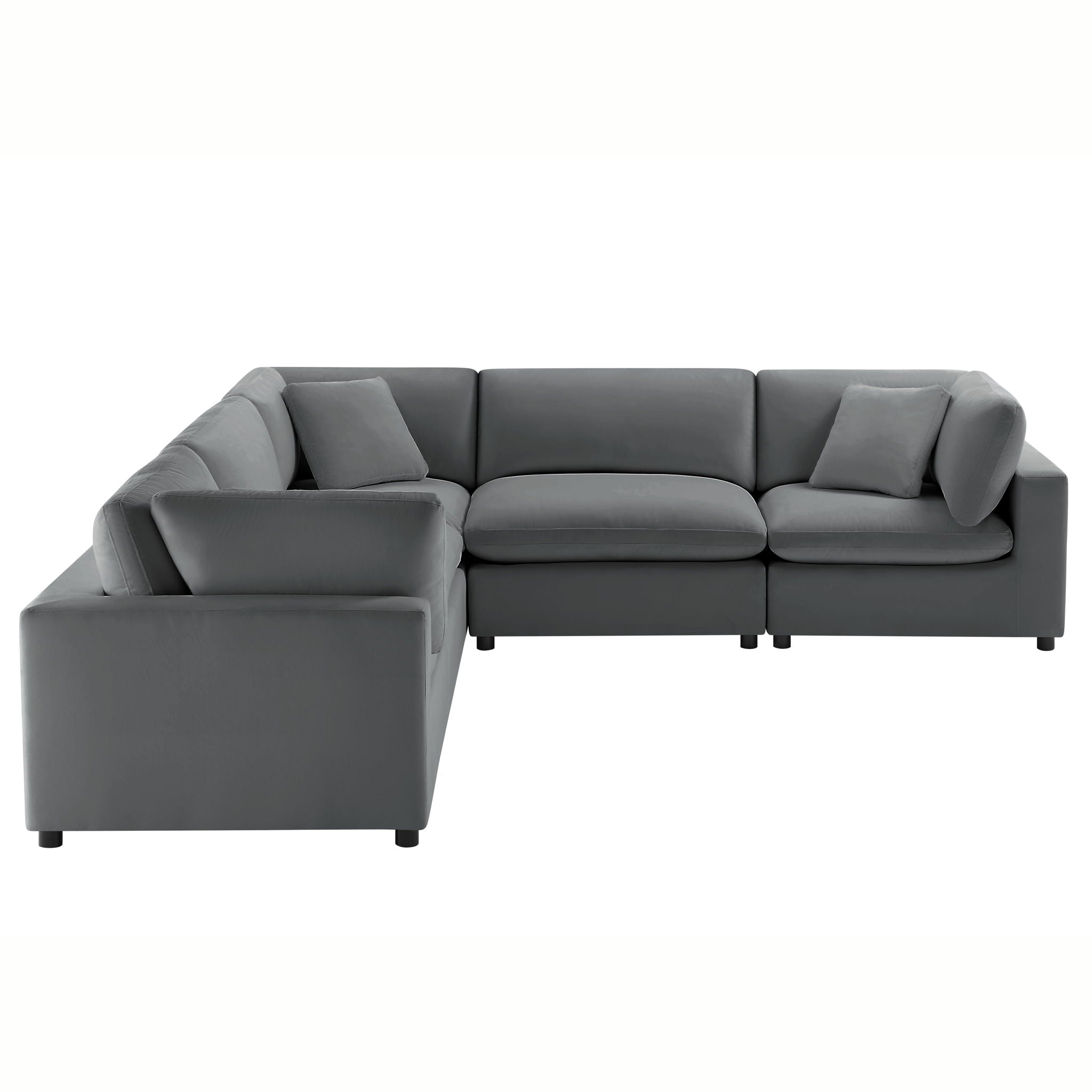 Caylie - Modular 5 Piece Sectional - Charcoal