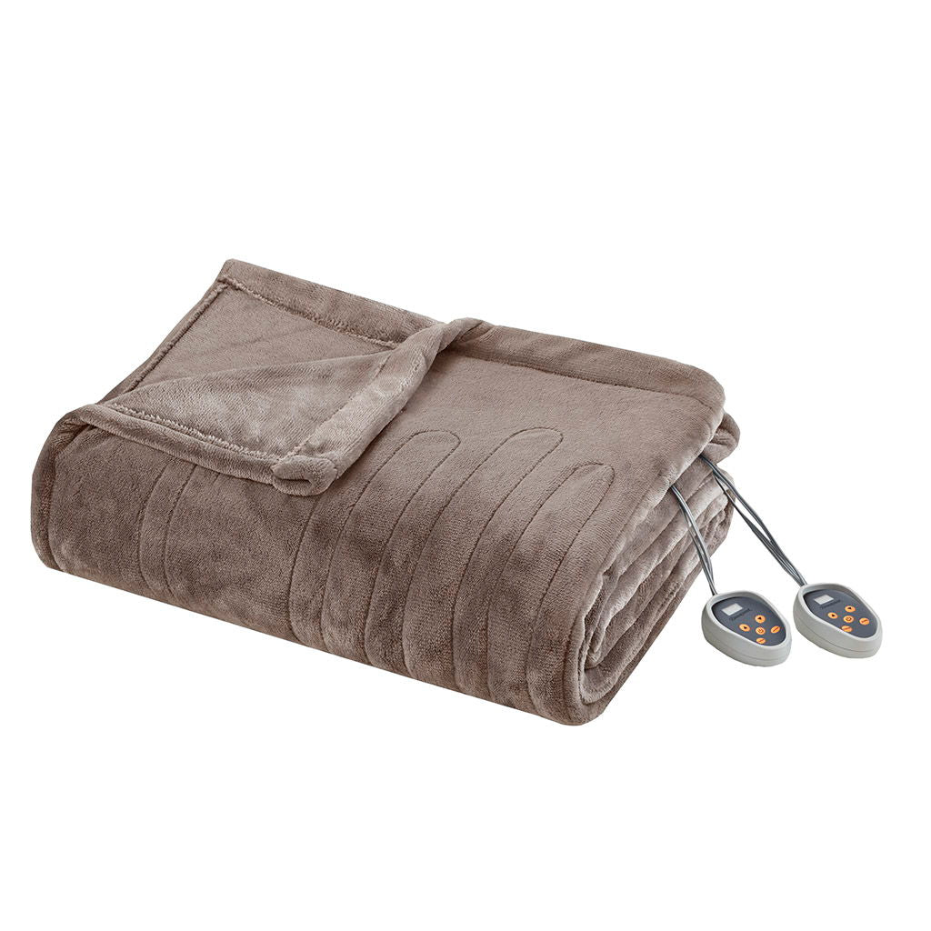 Heated Plush - King Blanket - Mink