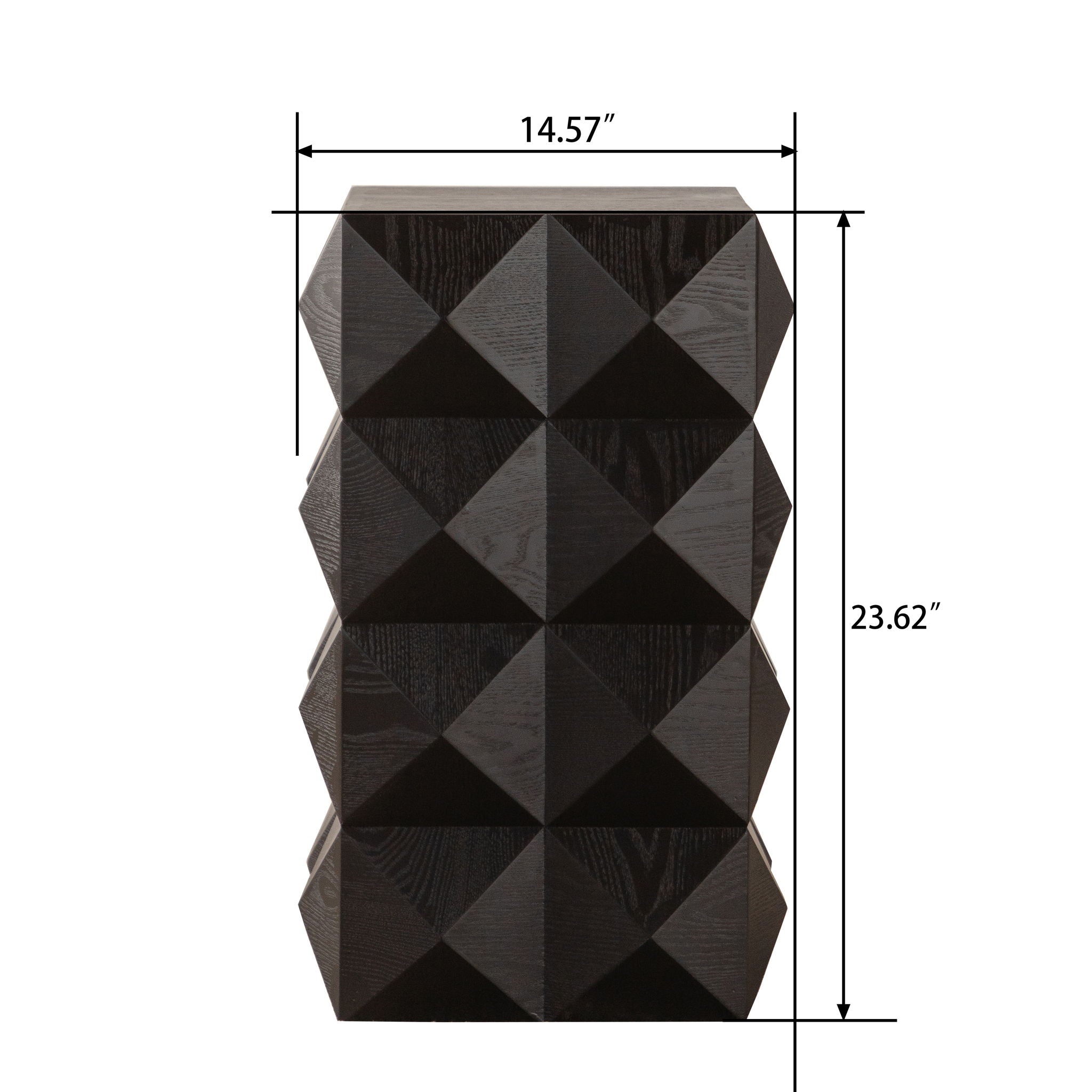 Side Table With 3D Embossed Pattern Design