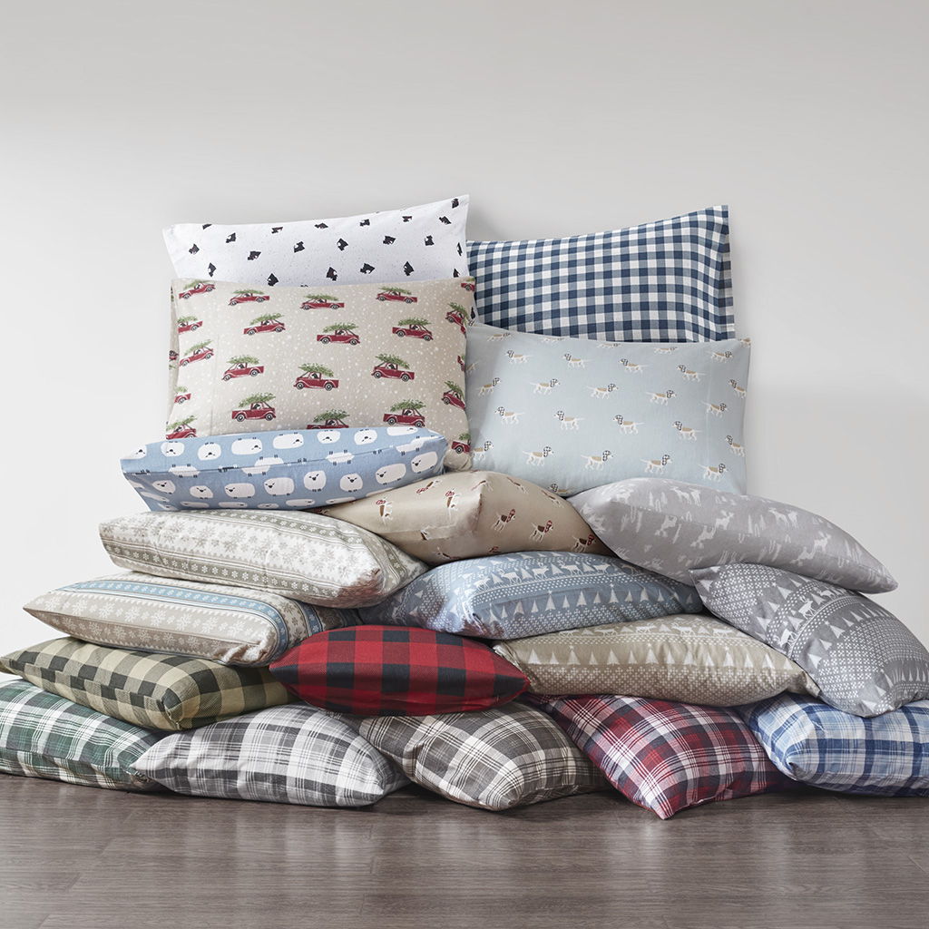 Flannel - California King Sheet Set - Tan Cars