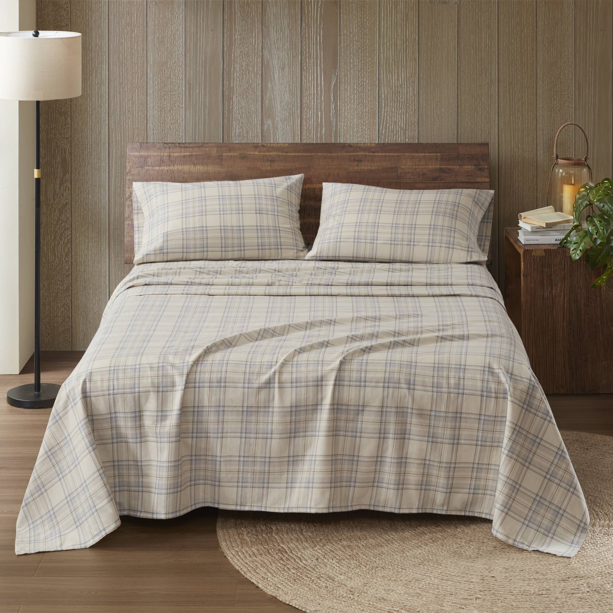 Flannel - King 100% Flannel Printed Sheet Set - Andrews