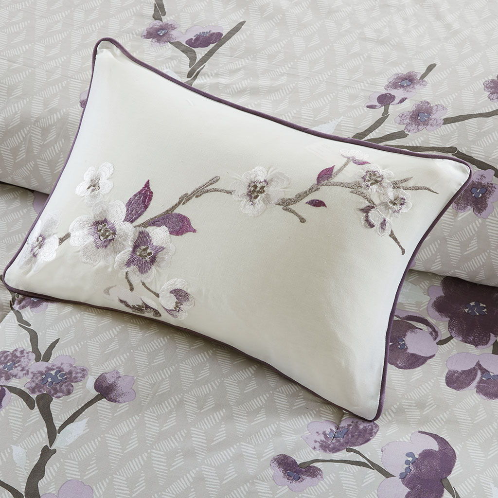Holly - Queen 8 Piece Comforter Set - Purple