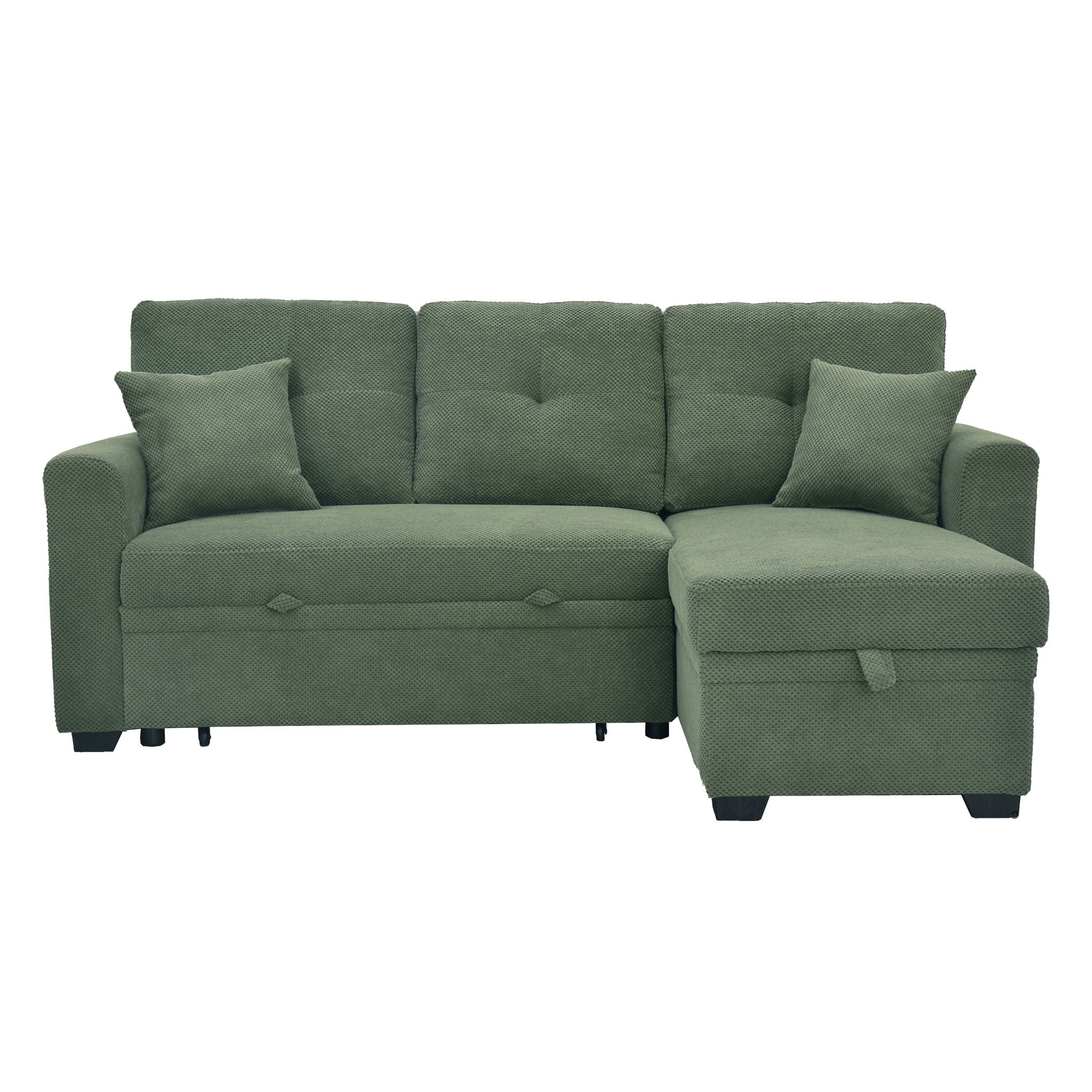 Sleeper Sectional With Pull Out Bed, Reversible Chaise