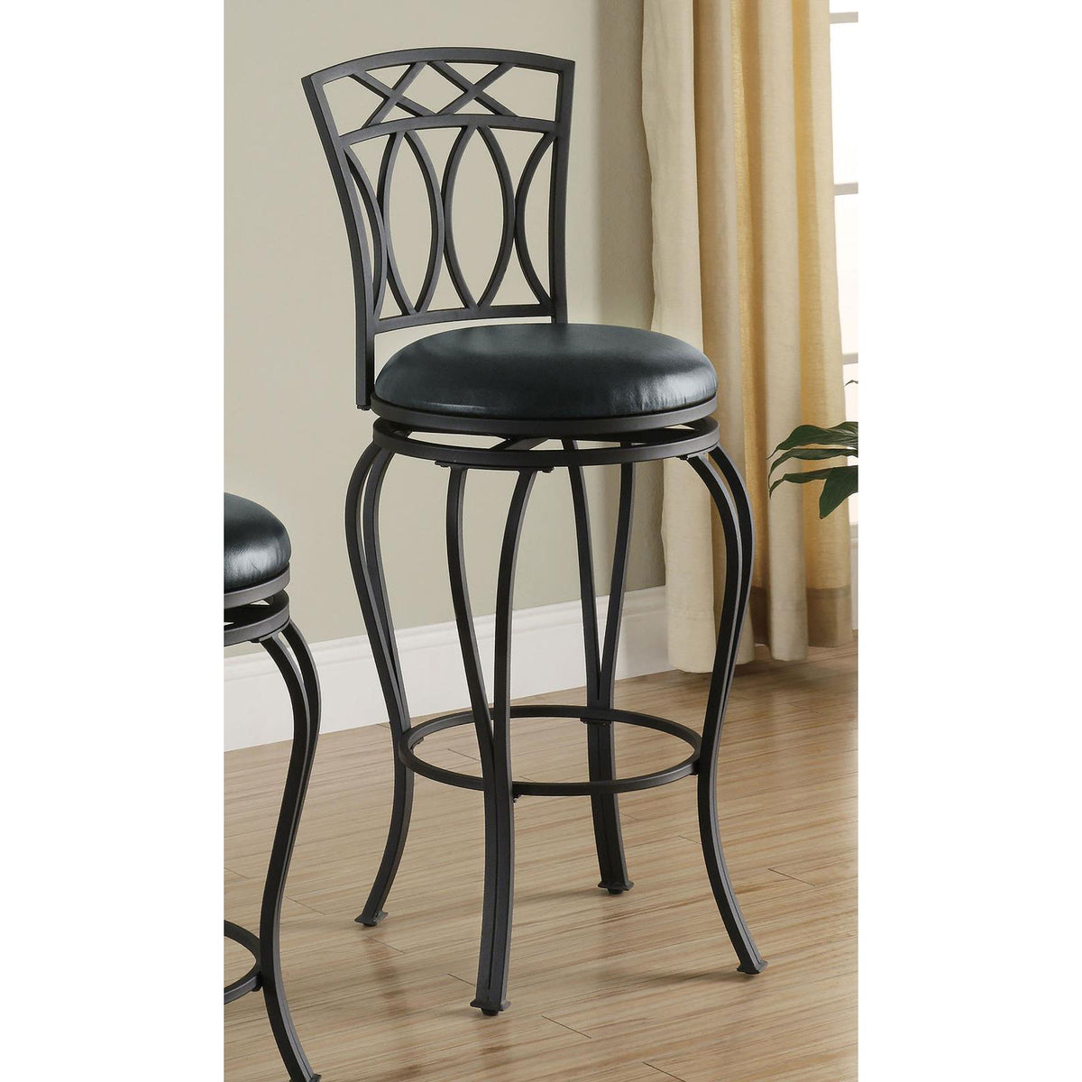 Swivel Stool With Upholstered Seat