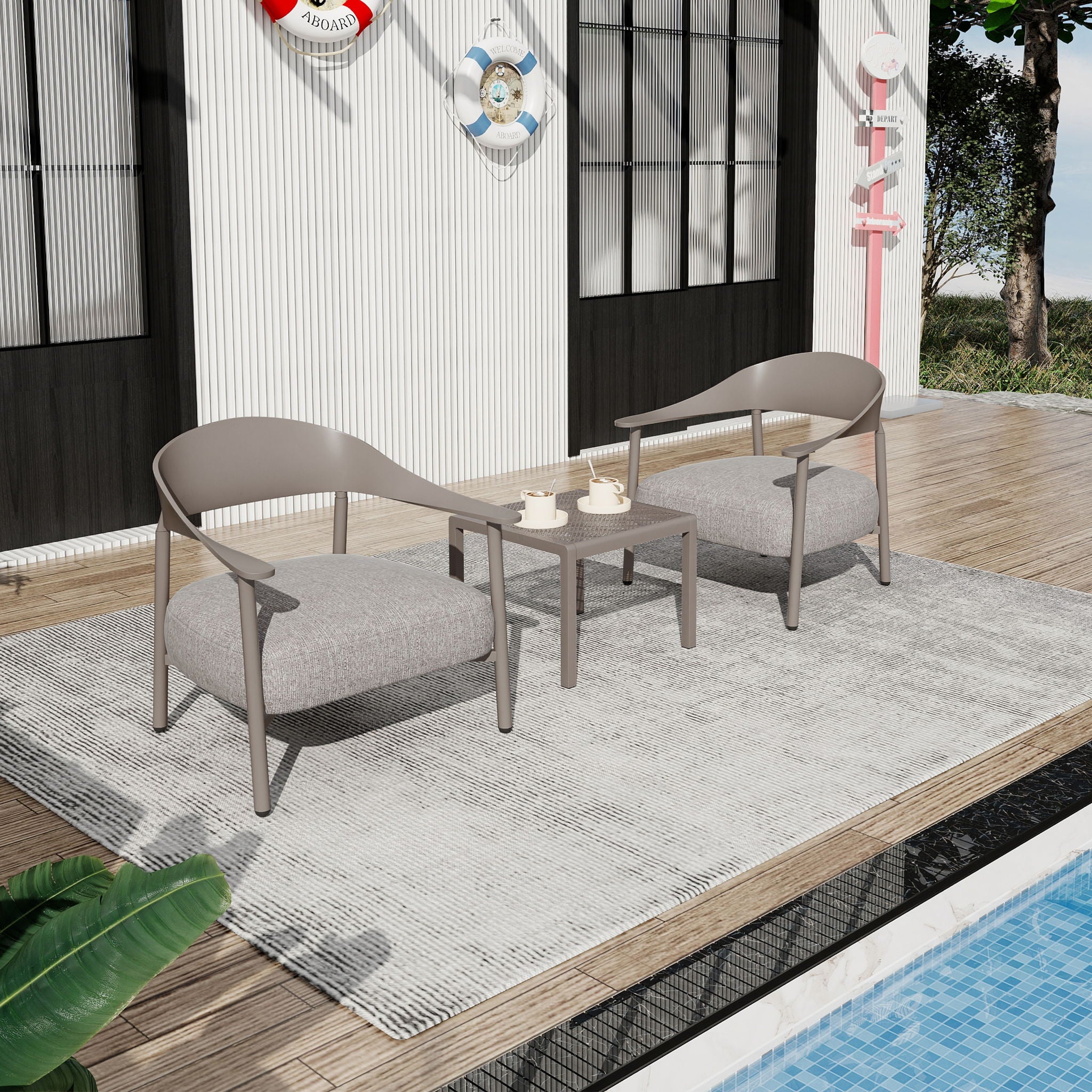 Furniture Set With Seat Cushions, Sturdy And Durable