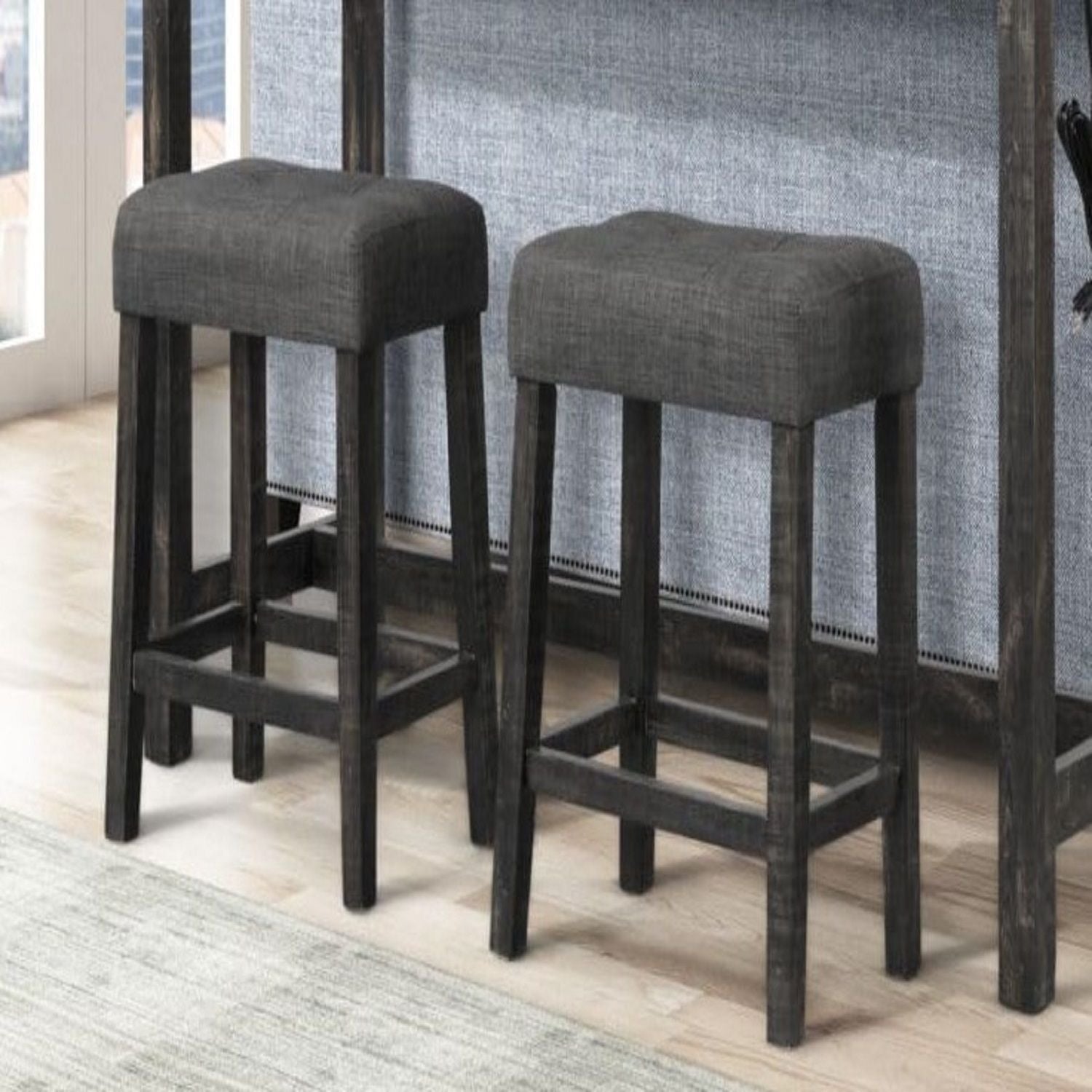 Transitional Backless Counter Stool (Set of 2)