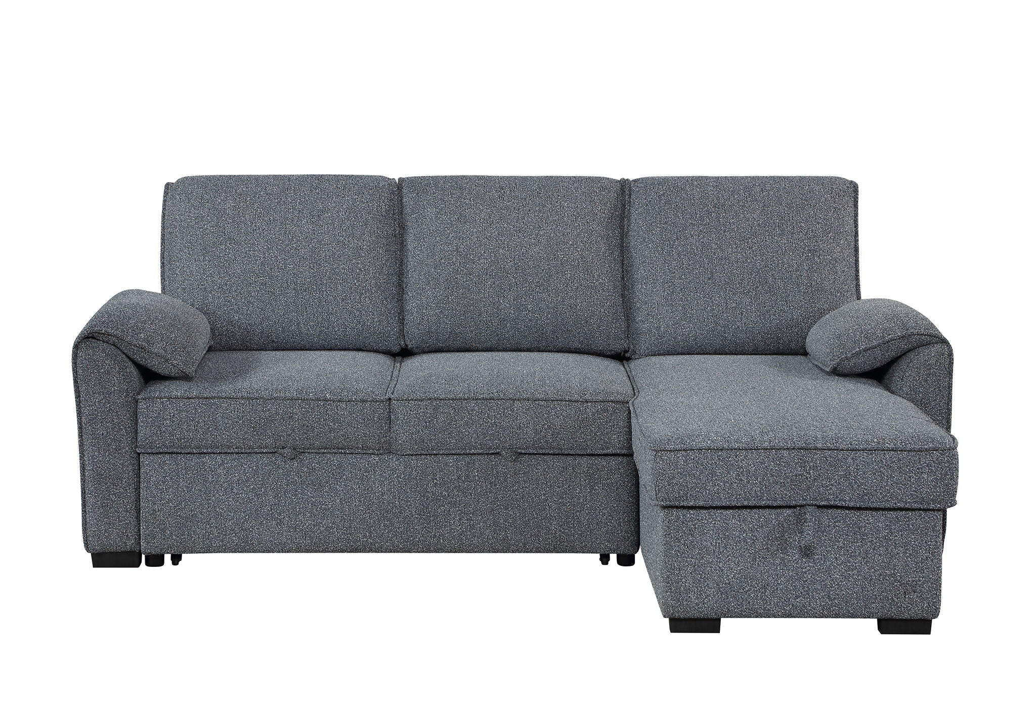 U0808 - Reversible Sofa Bed Chaise With Storage - Dark Gray