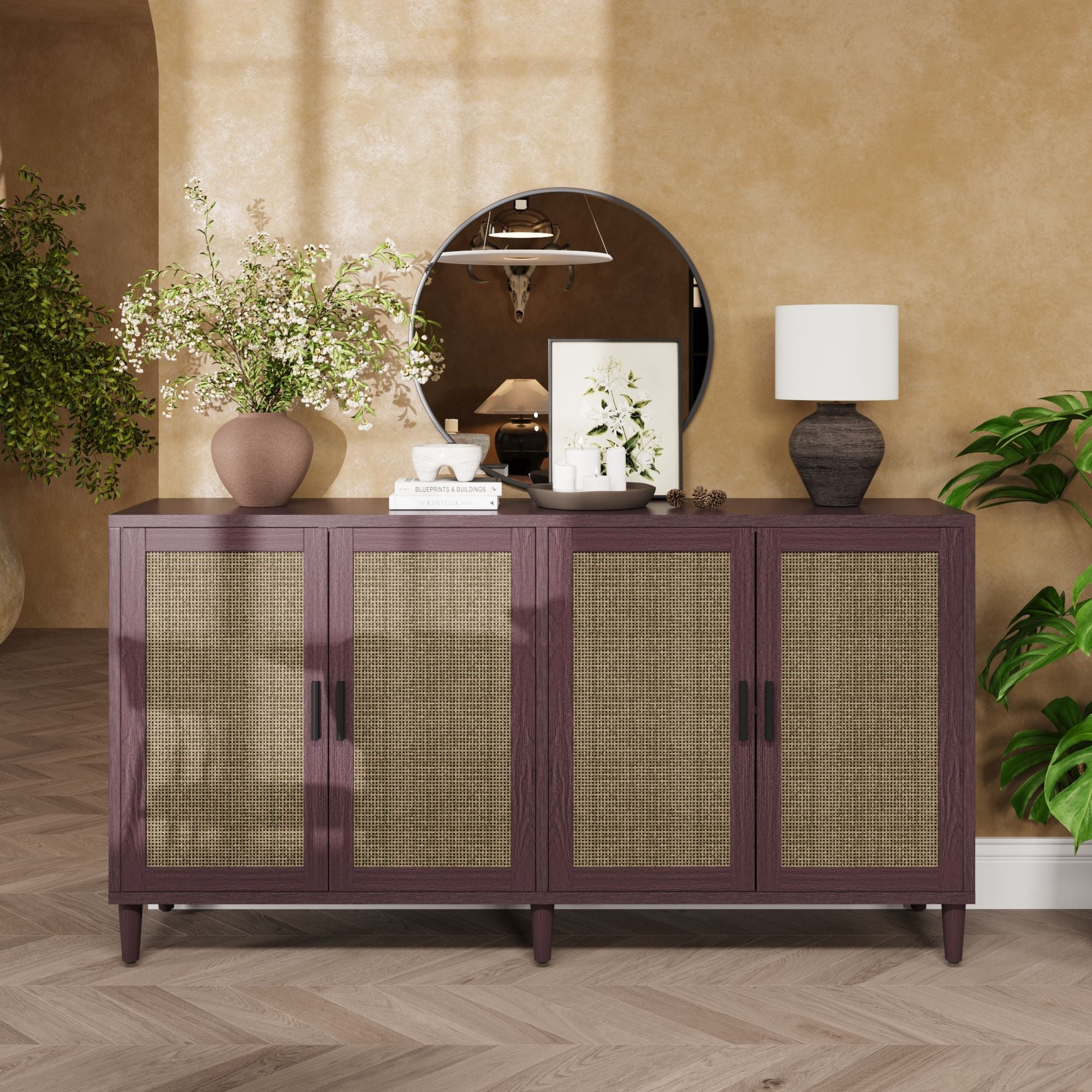 Buffet Cabinet With Adjustable Shelves For Kitchen