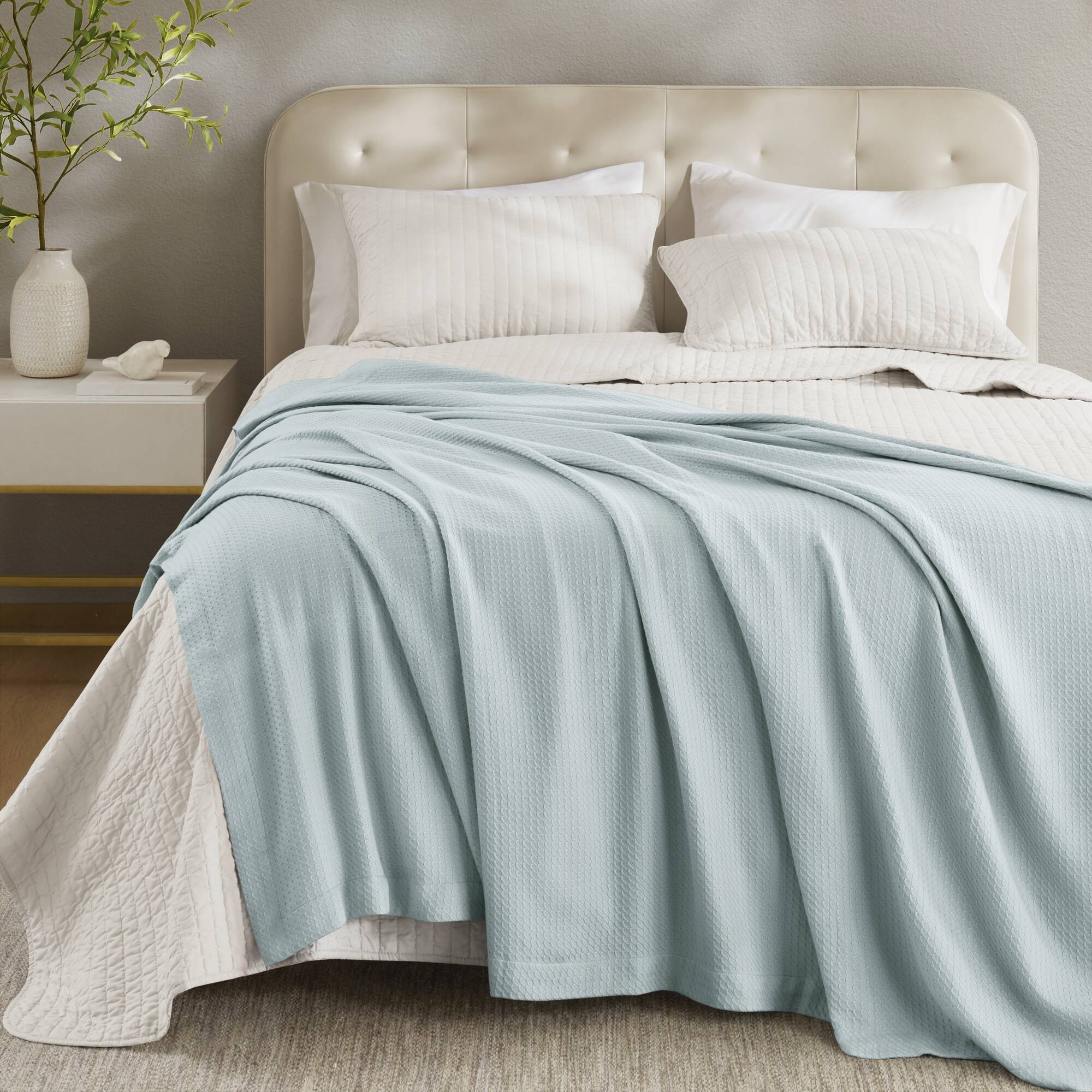 Egyptian Cotton - Full Blanket - Light Blue