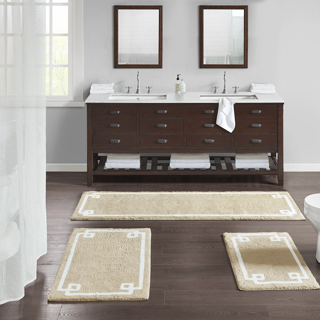 Evan - 24" x 72" Tufted Bath Rug - Taupe