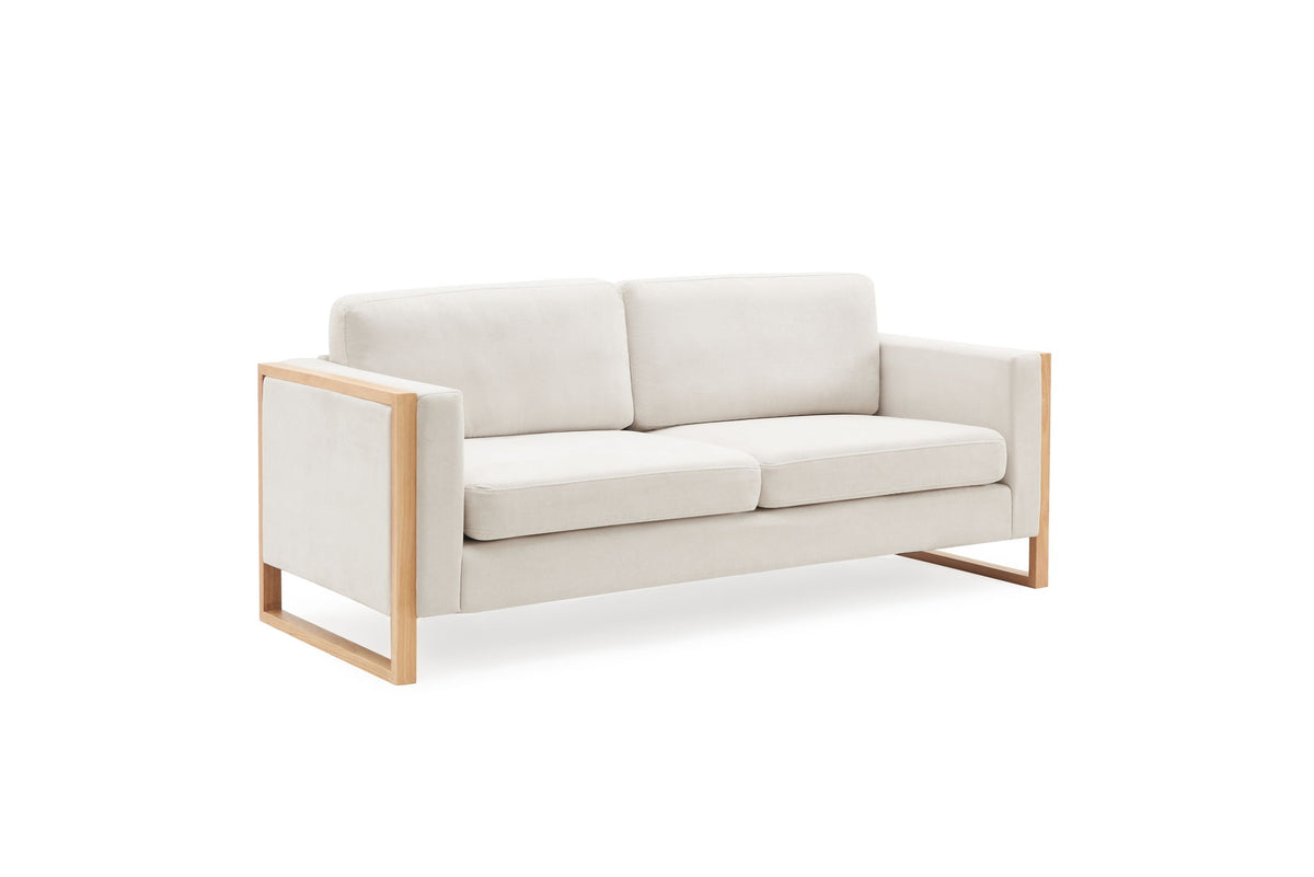 Modern Sofa With Solid Wood Legs, 3 Seater