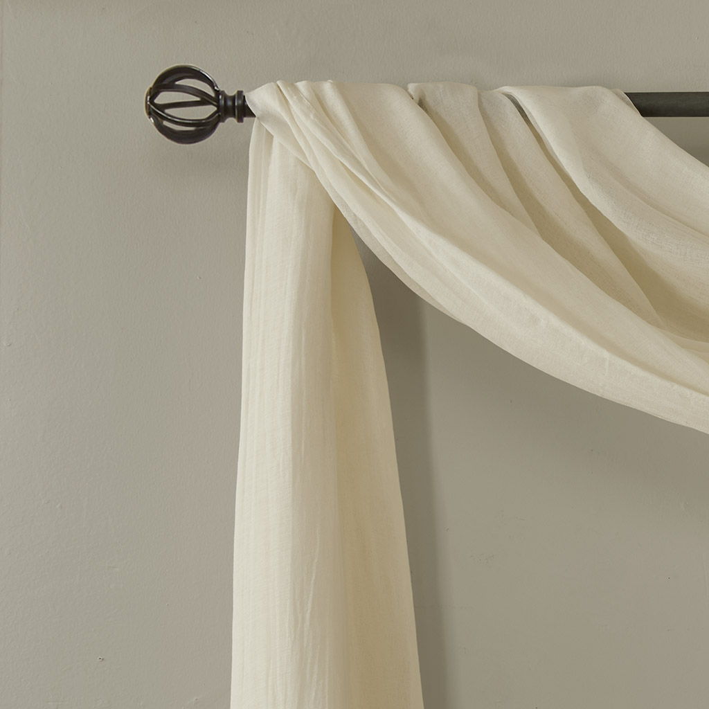 Harper - Solid Crushed Scarf Sheer - Cream