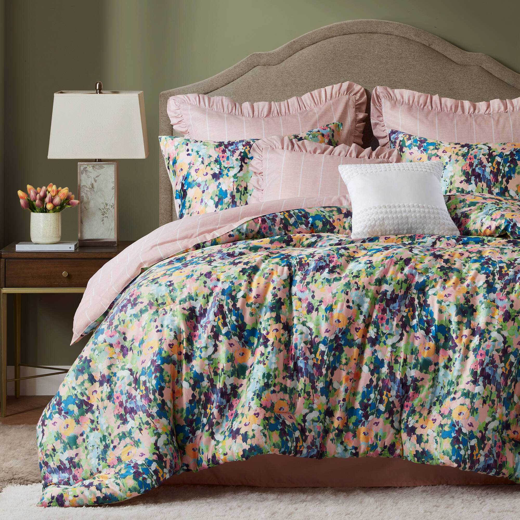 Ophelia - 8 Piece Queen Comforter Set - Multi