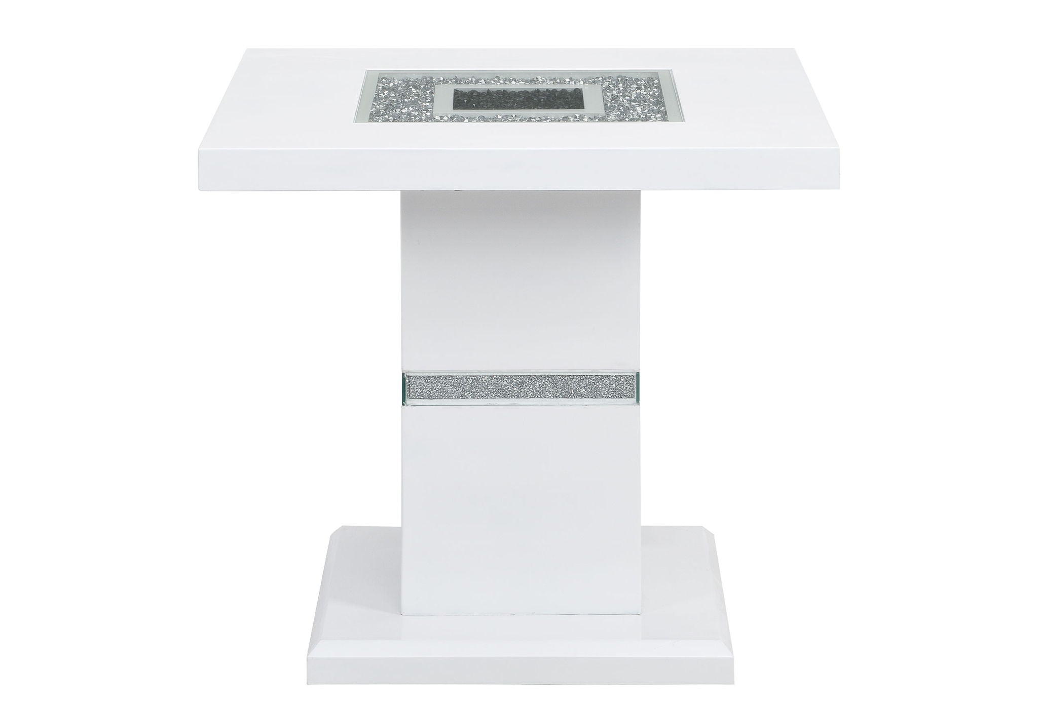 Monaco - End Table Top And Base - White