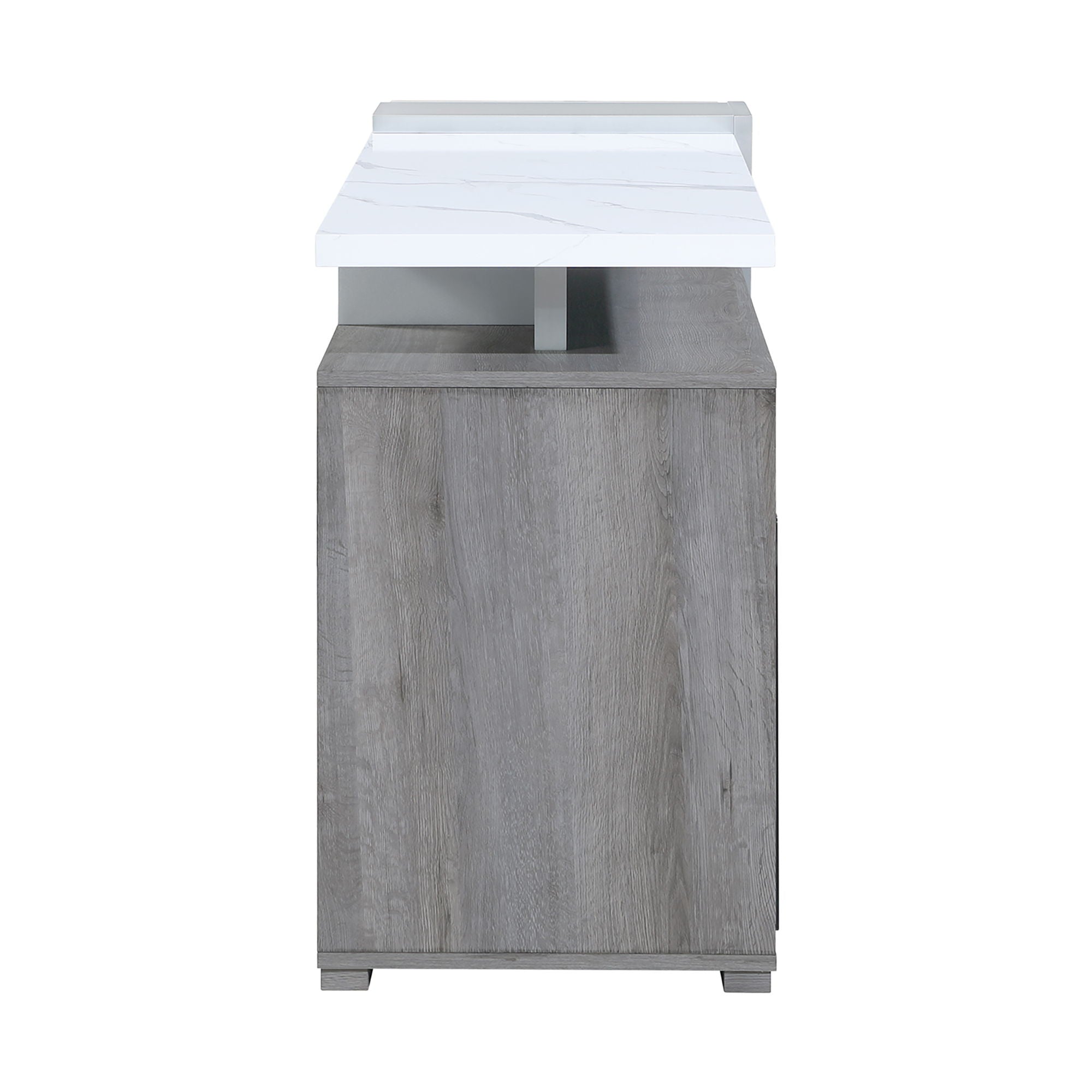 Zoro - 76" Entertainment Unit With Bluetooth Speaker - Dark Brown / White