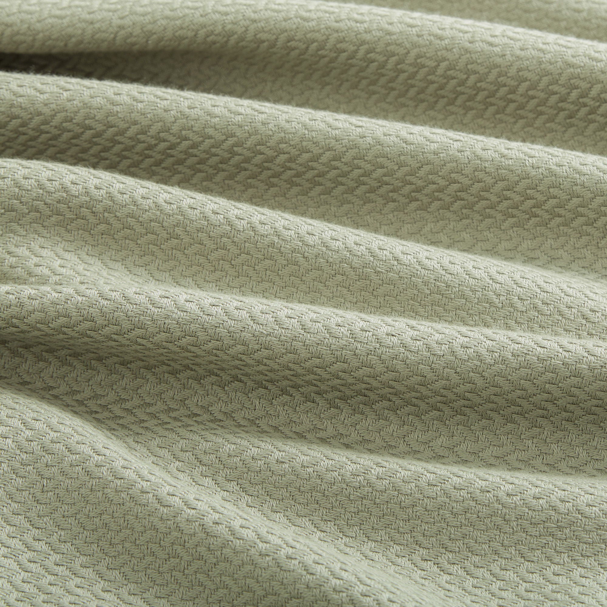Egyptian Cotton - Full/Queen 100% Certified Egyptian Cotton Blanket - Micro-Herringbone Green