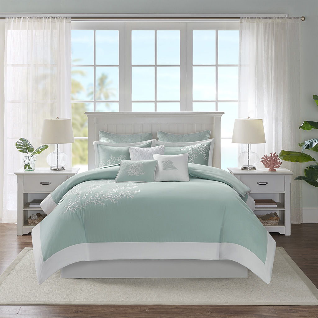 Coastline - Oblong Pillow - Aqua