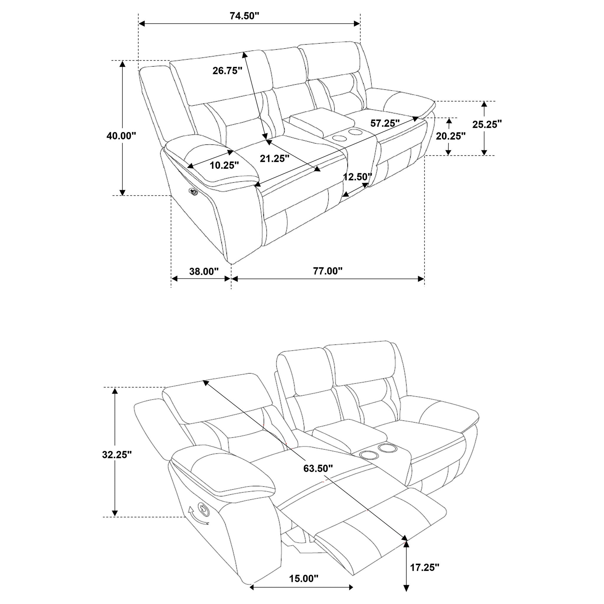 Brazelton - Pillow Top Arm Motion Living Room Set