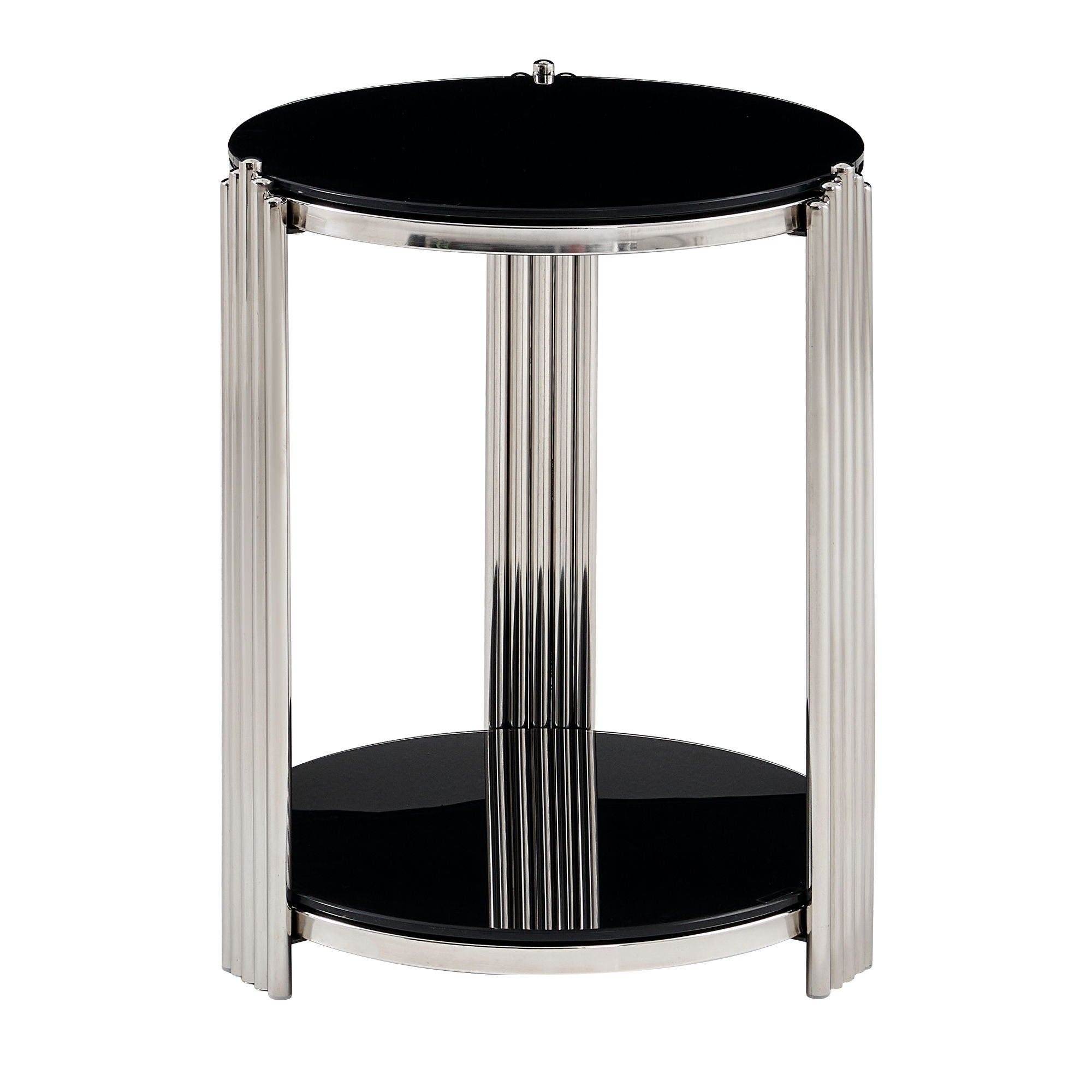 Round Table With Double Layer Storage