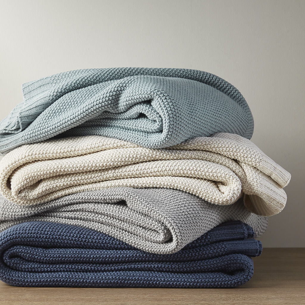 Bree Knit - Knit Blanket - Ivory