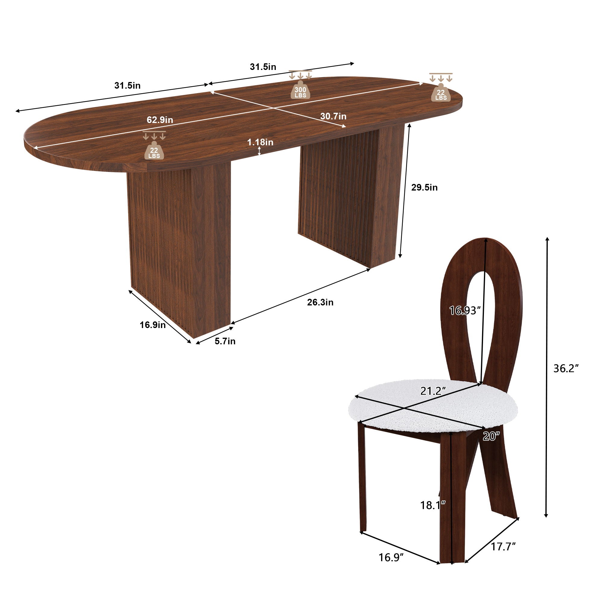 Modern Oval Dining Table With Chairs
