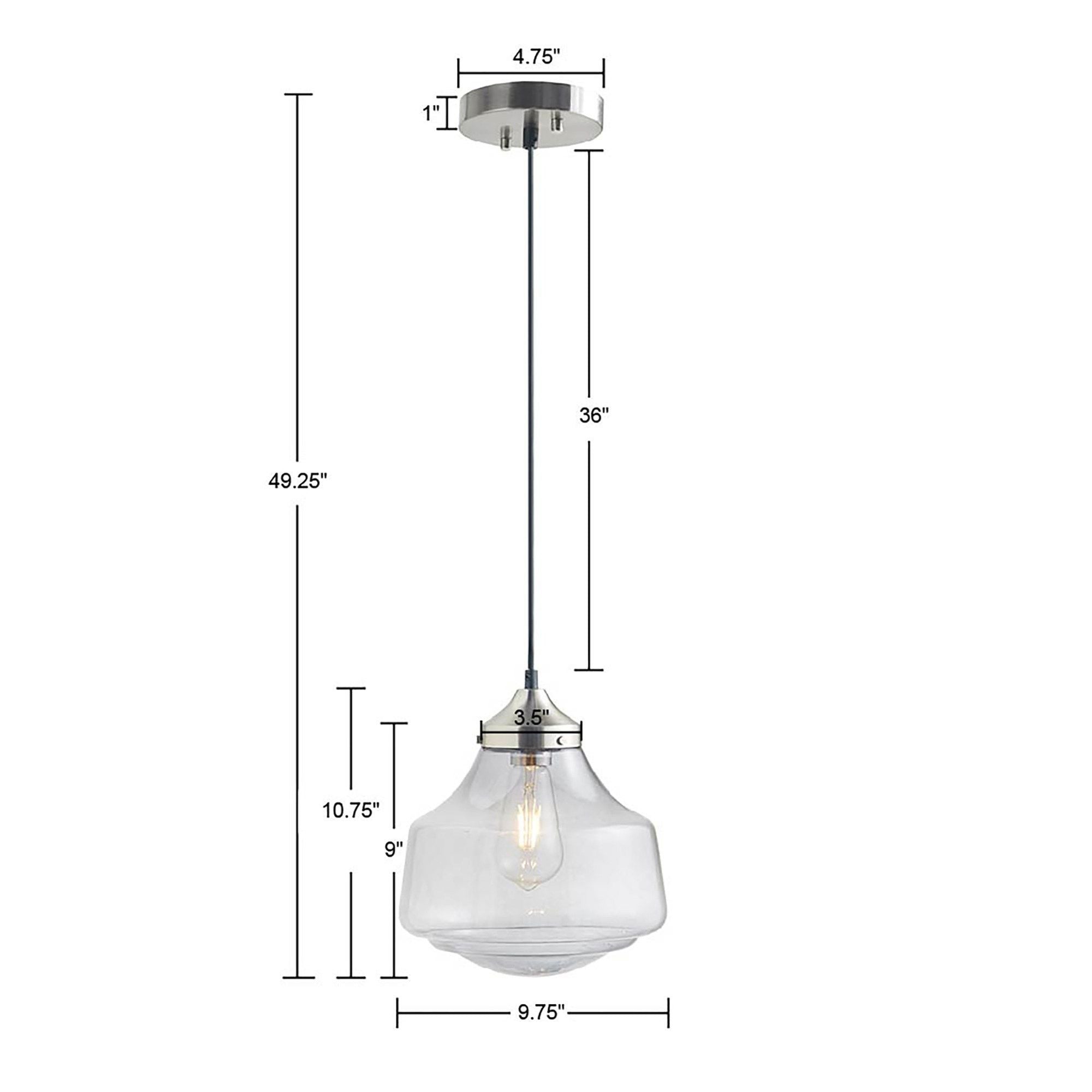 Elm - Single Bell-Shaped Pendant - Smoke Gray