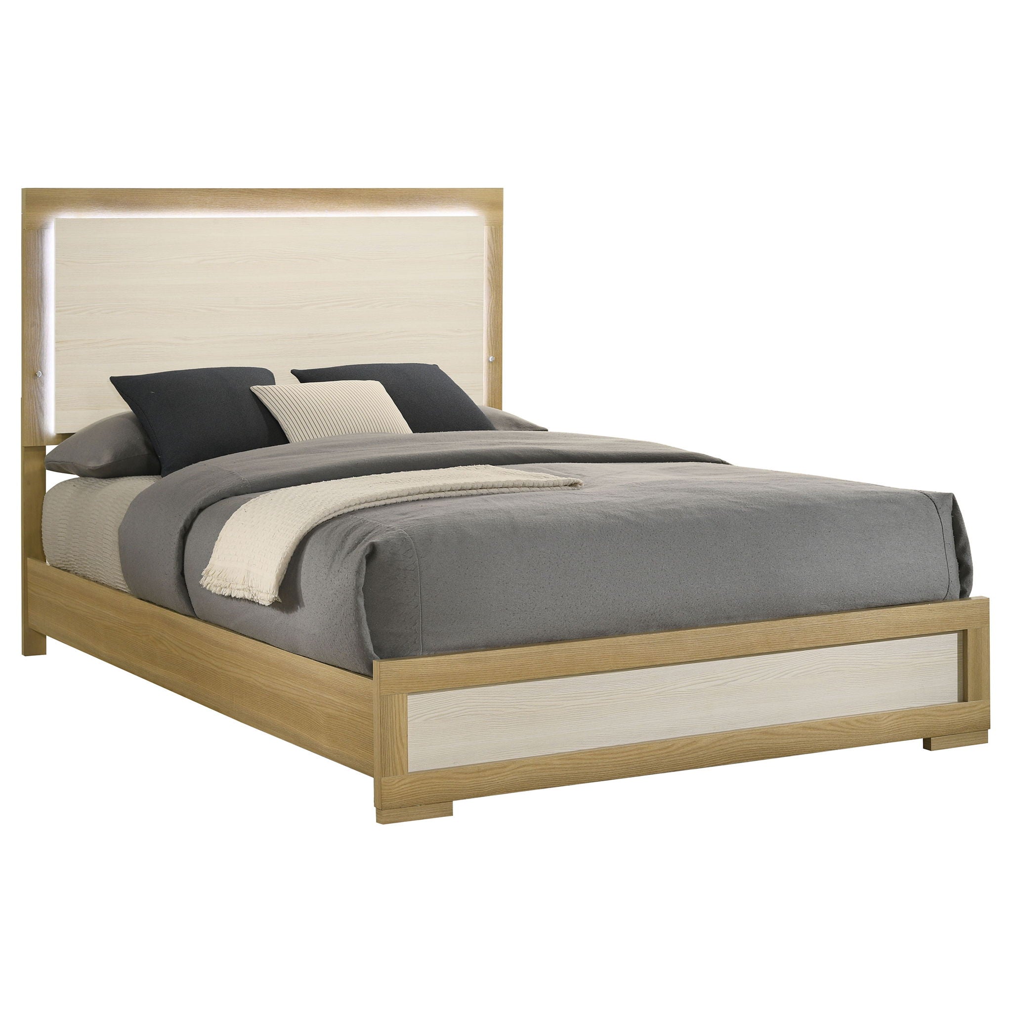 Lincoln - LED Panel Bed With Touch Light Headboard
