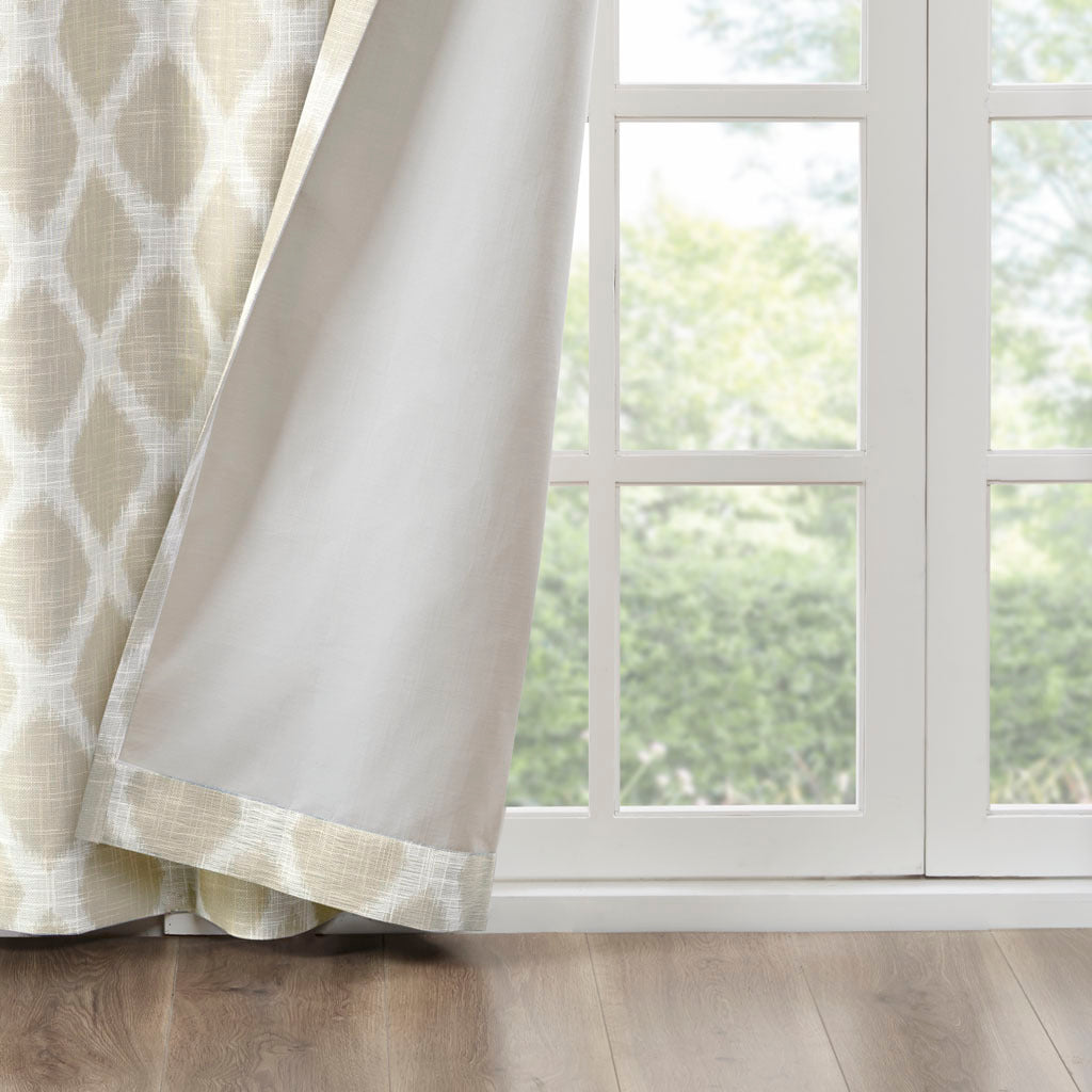 Printed Ikat Blackout Curtain Panel