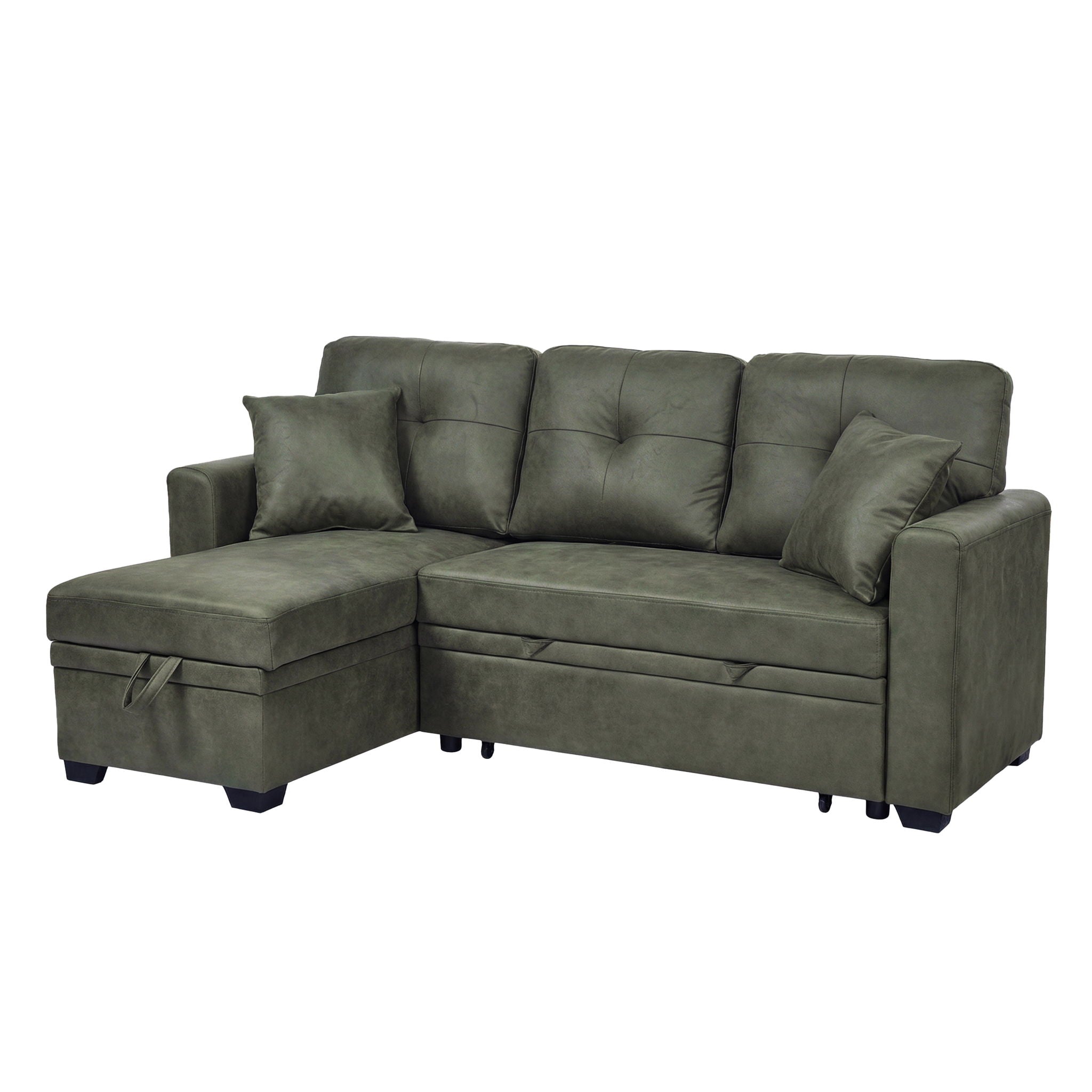 Sectional Sofa With Pull Out Bed, Reversible Chaise