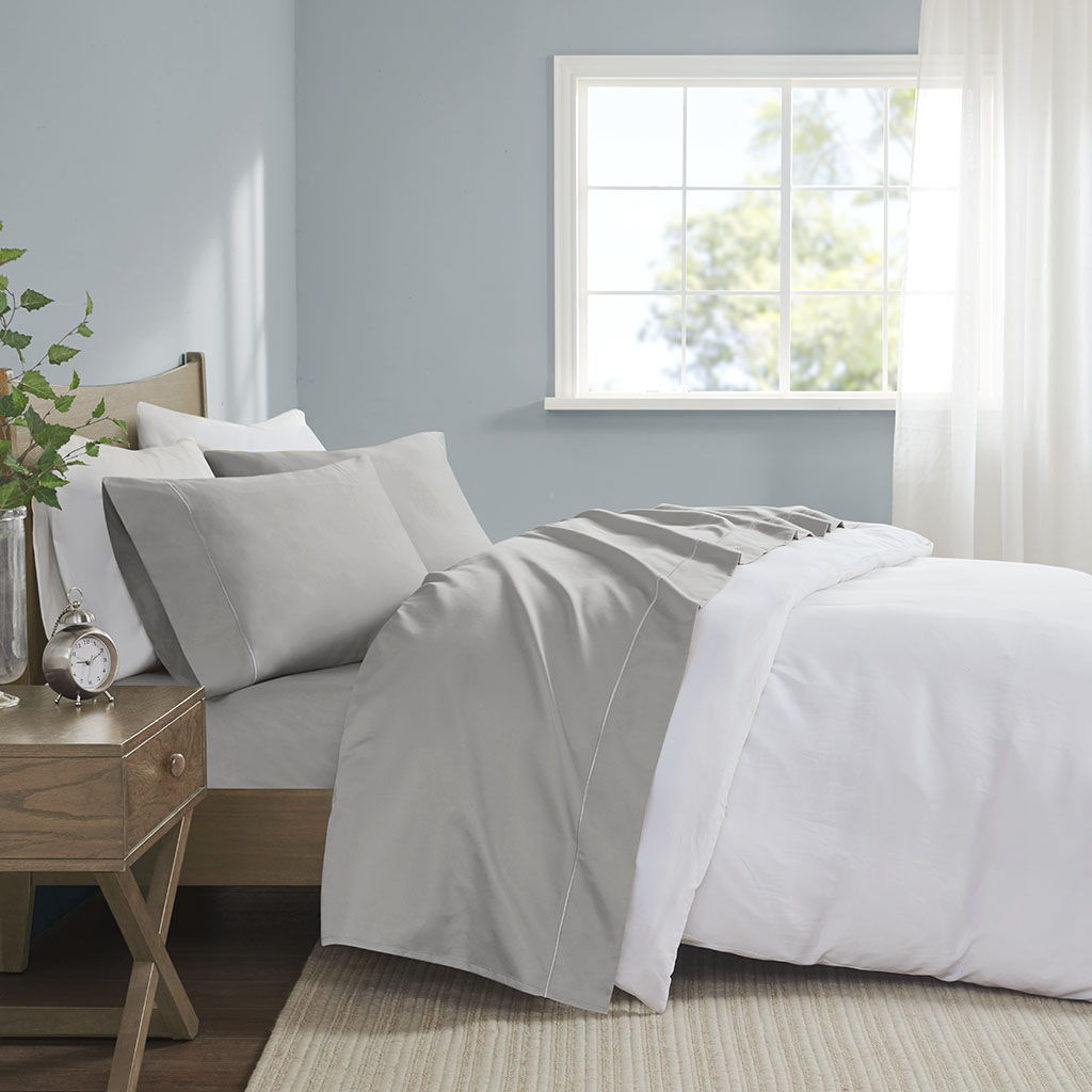 600 Thread Count - Queen Sheet Set - Light Gray