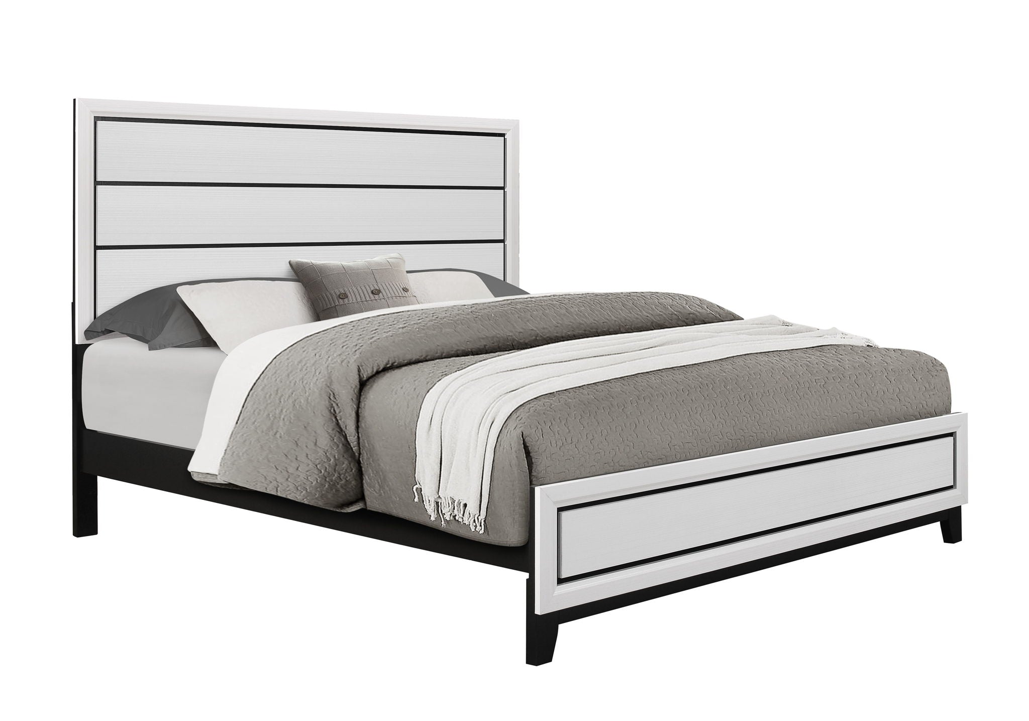 Kate - Queen Bed Headboard & Footboard - White